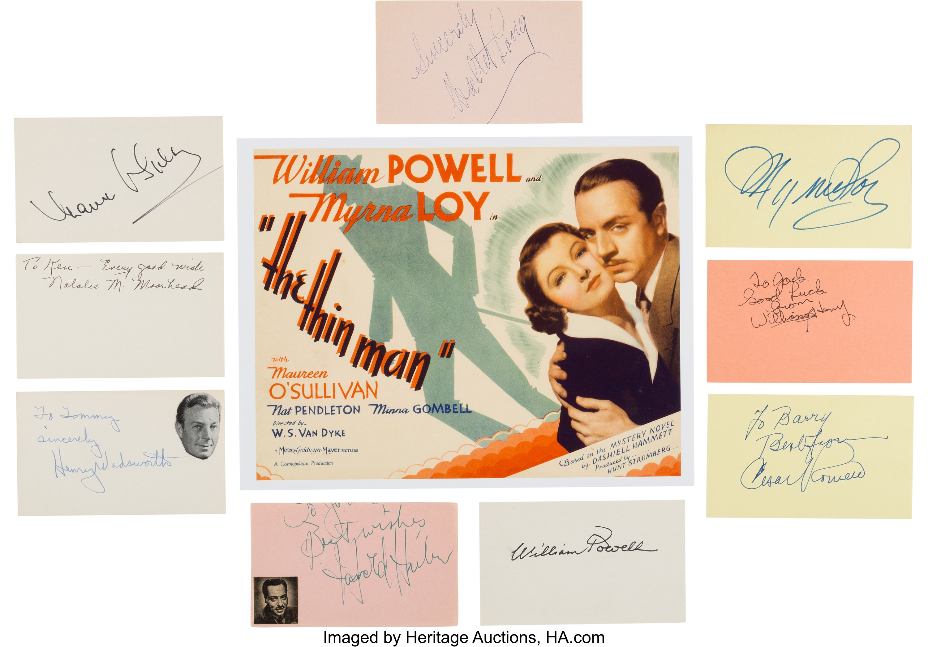 The Thin Man Cast Autograph Collection (9) (1934).... Movie/TV | Lot ...