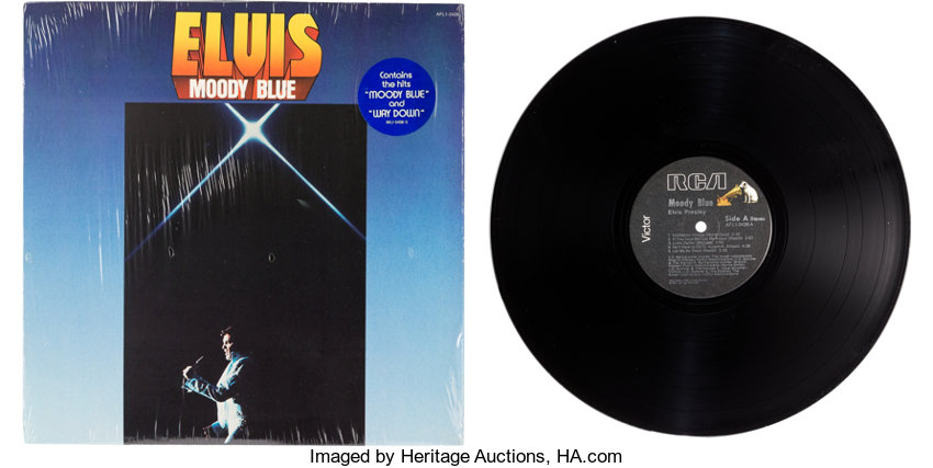 Elvis Presley Moody Blue Rare Black Variation LP (RCA | Lot #89917 | Heritage Auctions