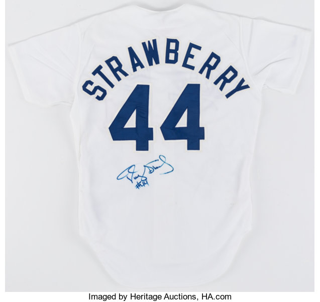 Darryl Strawberry Signed Los Angeles Dodgers Jersey. Autographs, Lot  #44241