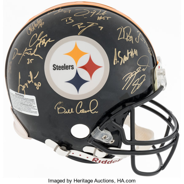 1970's Pittsburgh Steelers multi signed retro helmet  Pittsburgh Sports  Gallery Mr Bills Sports Collectible Memorabilia