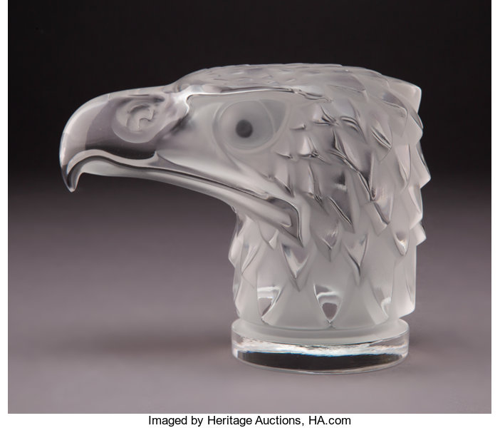 A Lalique Glass Tete D Aigle Car Mascot Post 1945 Marks Lalique Lot Heritage Auctions