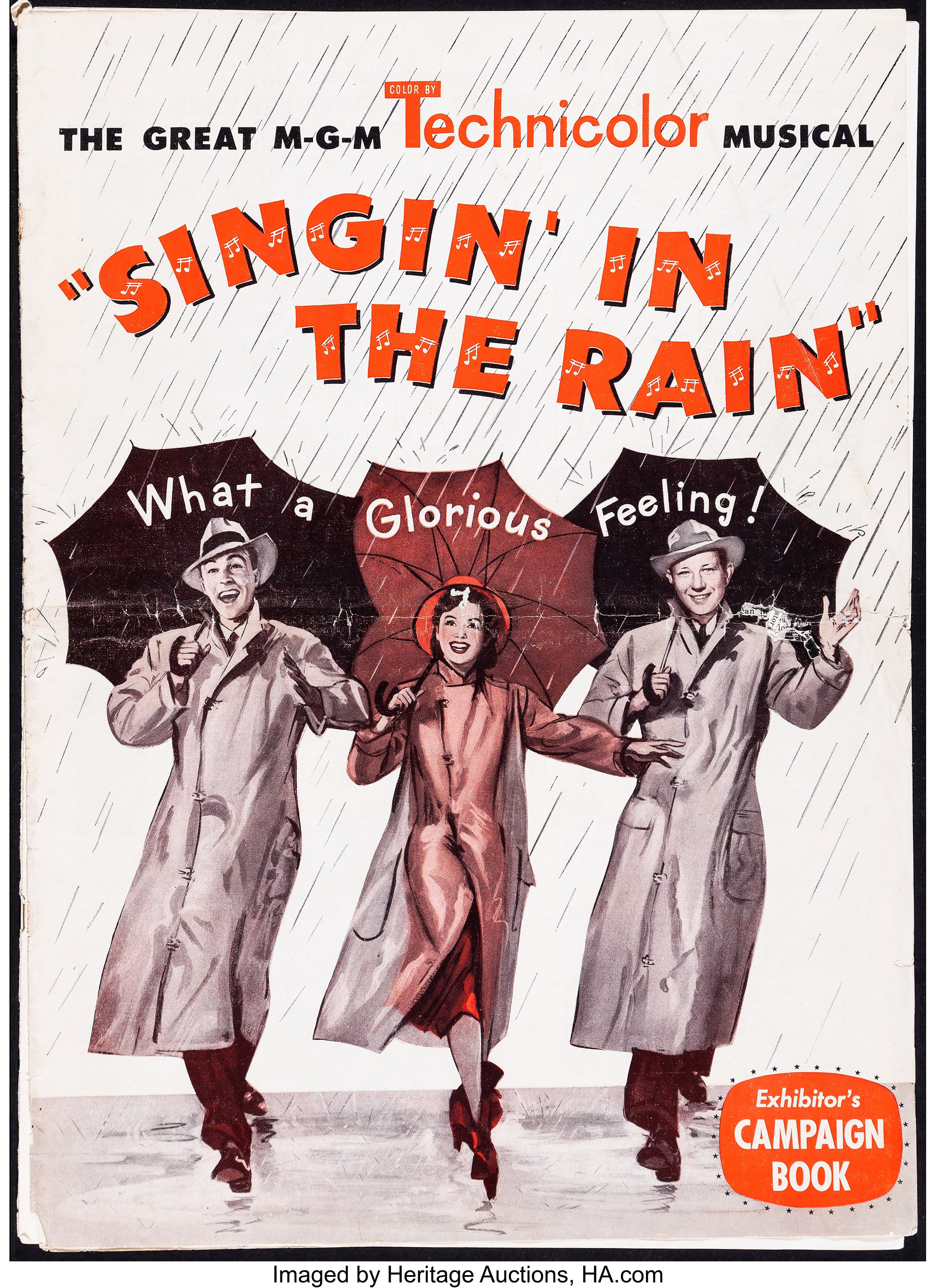 Singin In The Rain Mgm 1952 Folded Fine Uncut Pressbook 24 Lot Heritage Auctions
