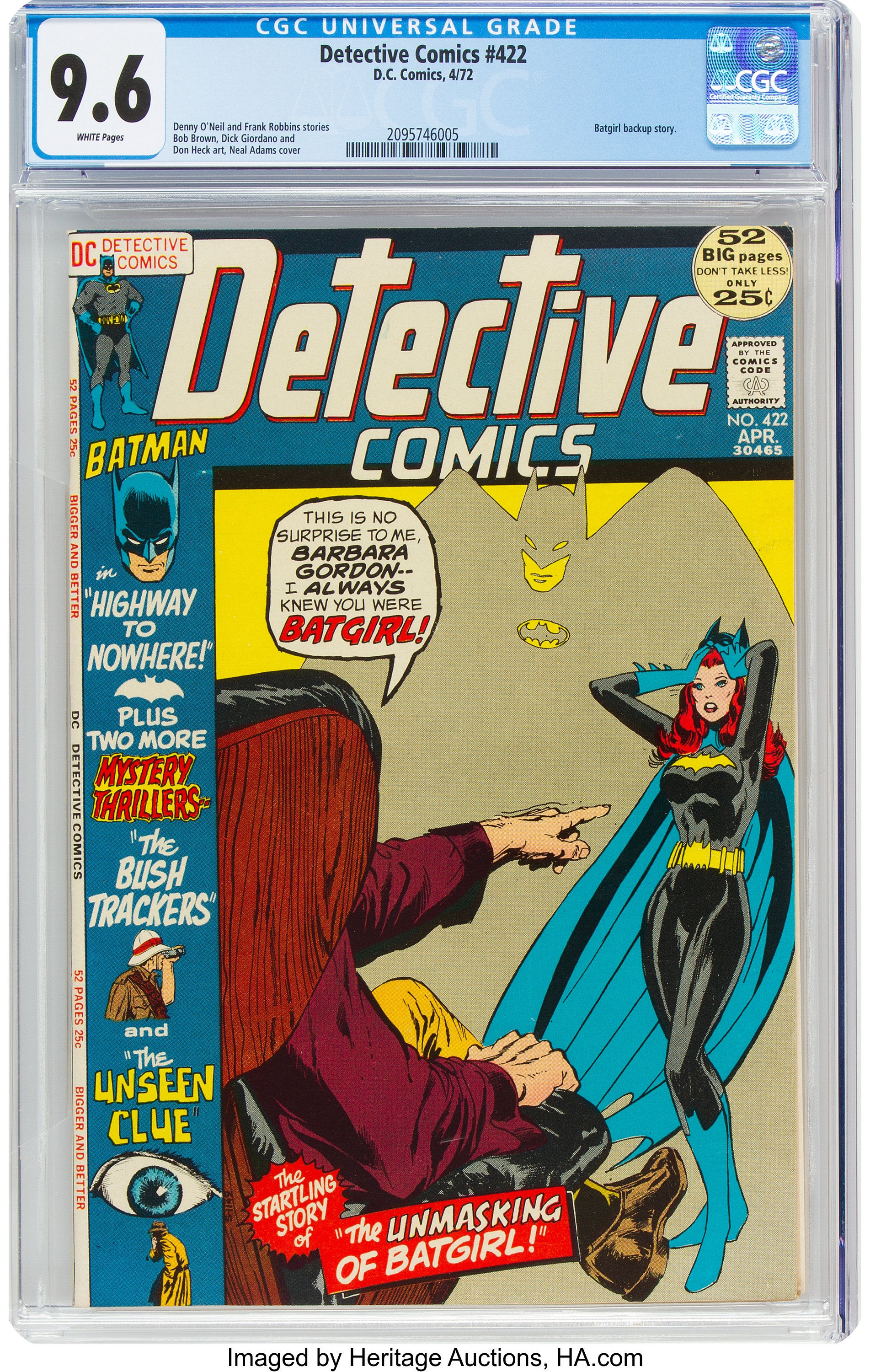 Detective Comics #422 (DC, 1972) CGC NM+  White pages.... Bronze | Lot  #11150 | Heritage Auctions