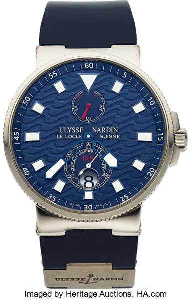 Ulysse Nardin Maxi Marine Chronometer Blue Wave Stainless Steel