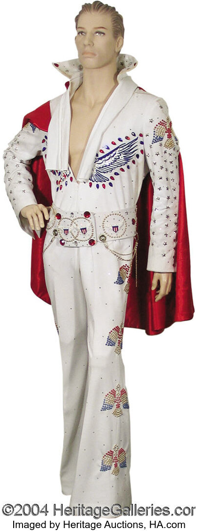 Elvis Presley White Jumpsuit, Belt, Scarf, and Cape.... Music | Lot #23241  | Heritage Auctions