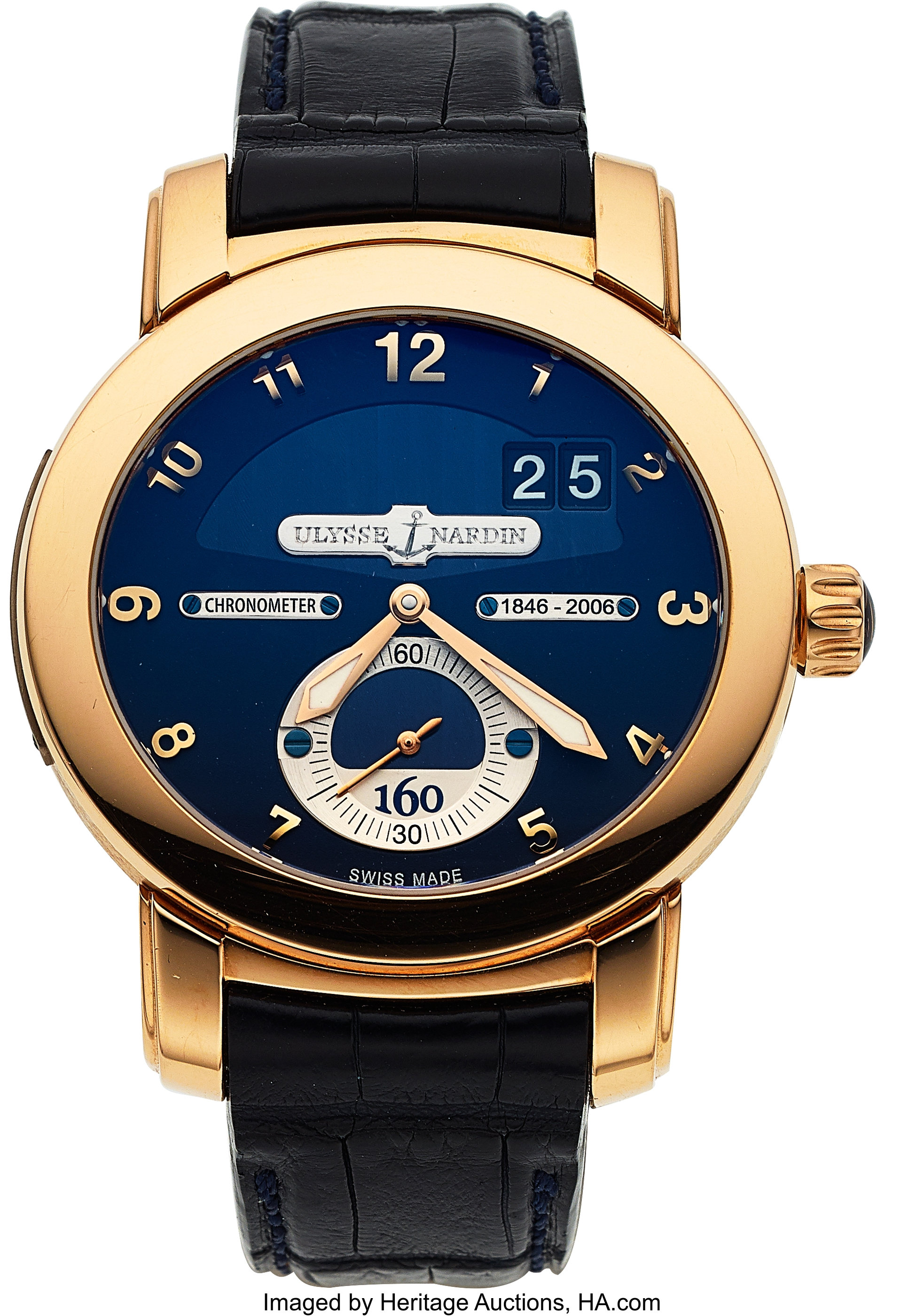 Ulysse Nardin 160th Anniversary Chronometer 18k Gold Automatic