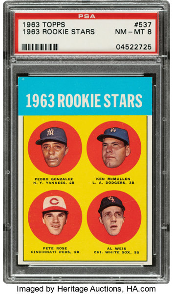 Lot Detail - Pete Rose 1963 Topps Rookie Baseball Card #537