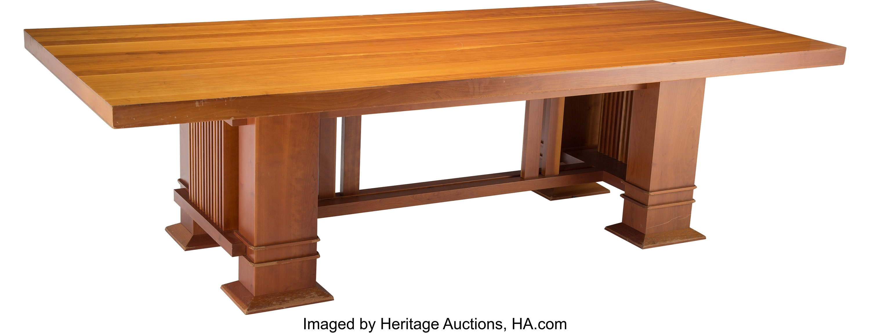 A Frank Lloyd Wright-Style Dining Table, 20th century. 27-5/8 x