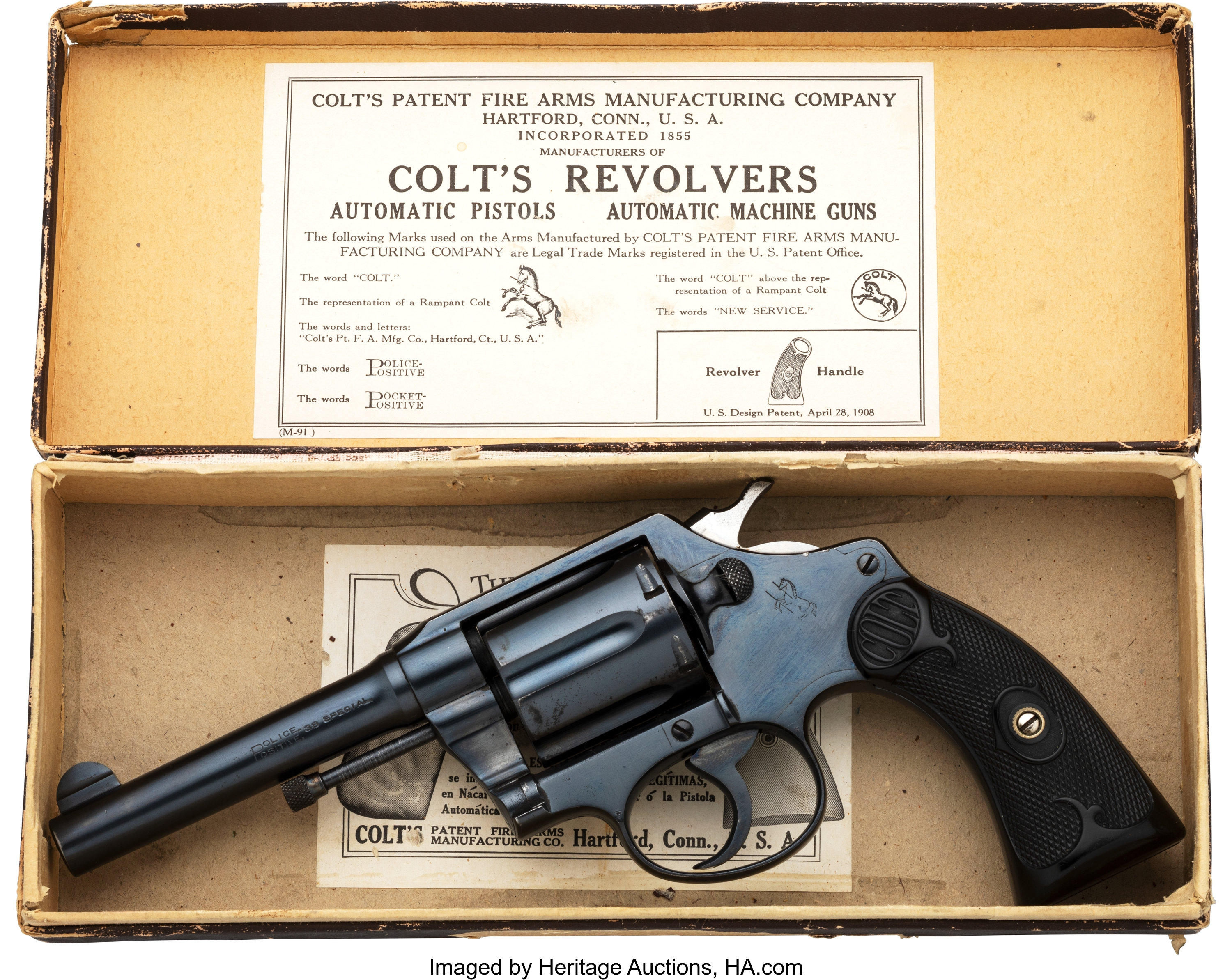 Boxed Colt Police Positive Double Action Revolver Handguns Lot 40524 Heritage Auctions 7971