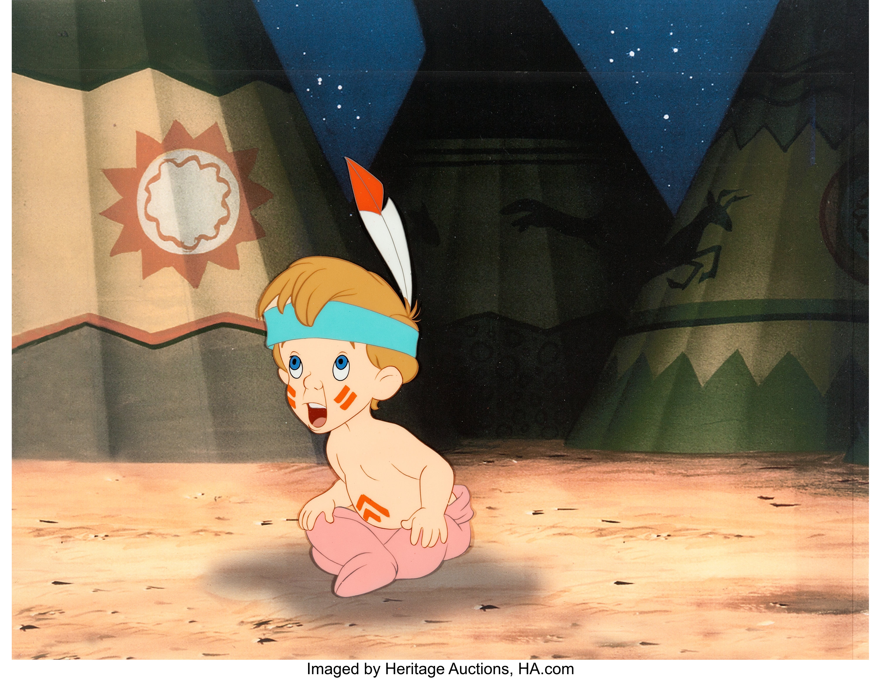 peter-pan-michael-in-indian-paint-production-cel-walt-disney-lot