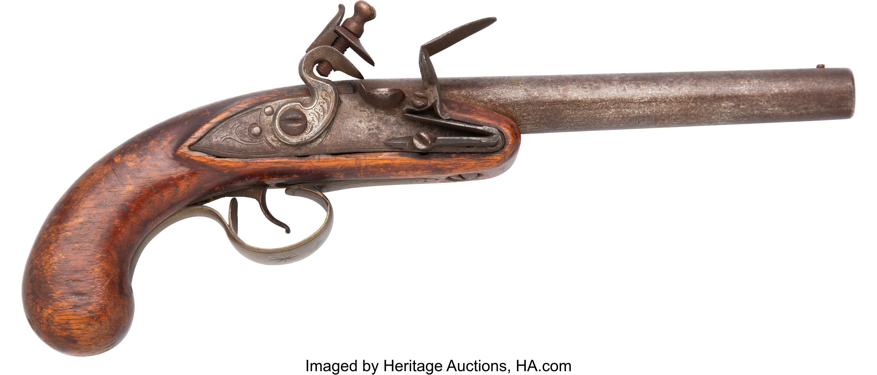 Queen Anne Style Flintlock Pistol..  Handguns Muzzle loading