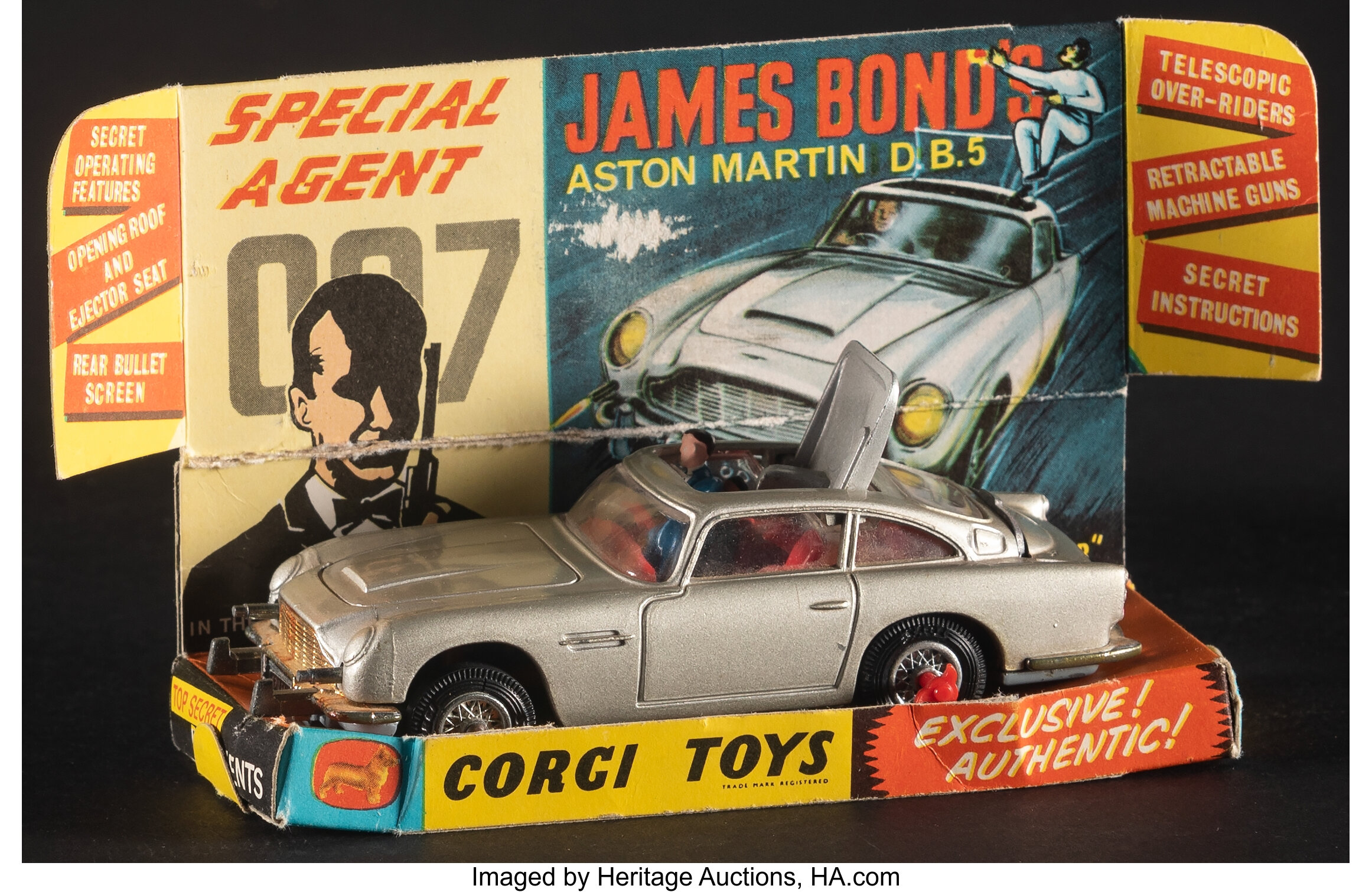 Corgi Toys 261 James Bond Aston Martin DB5 Vintage Poster Advert Sign Leaflet 