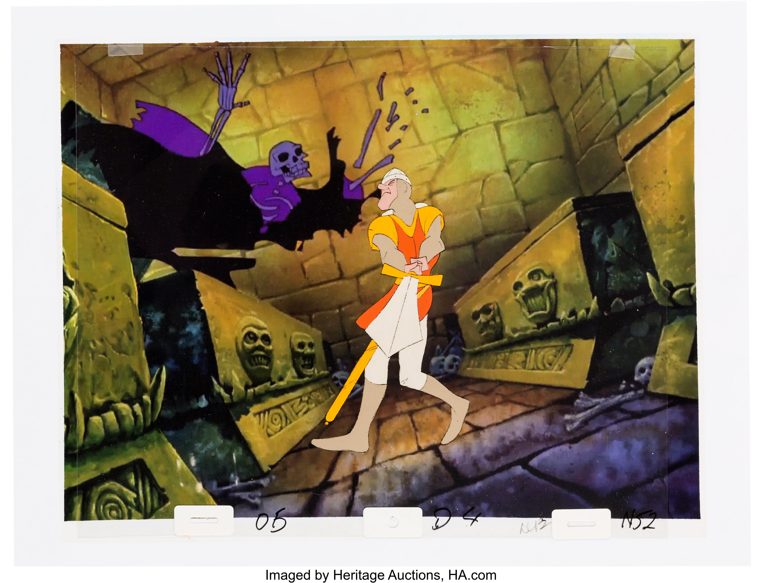 Dragon S Lair Dirk The Daring Production Cel And Color Model Lot 912 Heritage Auctions