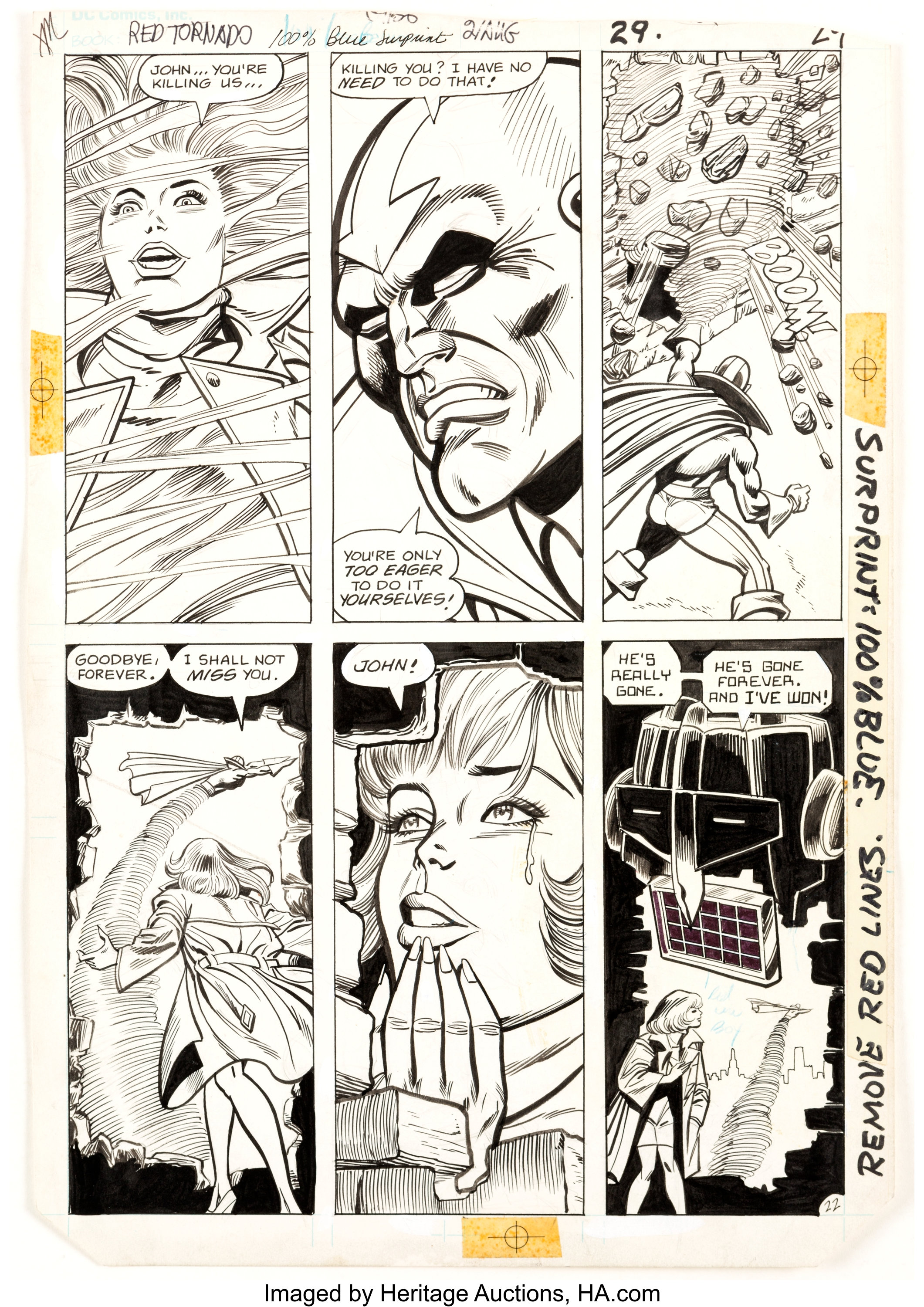 Carmine Infantino and Frank McLaughlin Red Tornado #2 Story Page 22 ...