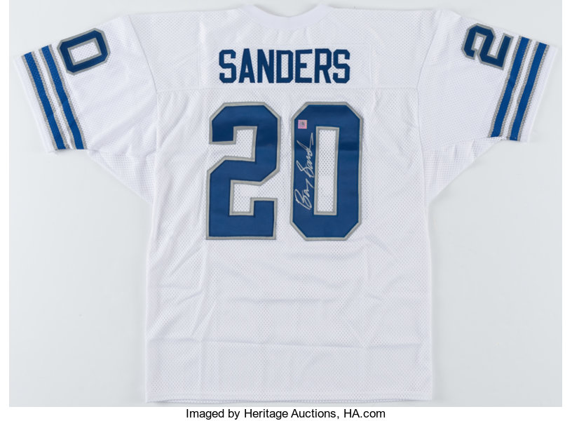 Sold at Auction: Barry Sanders SIgned Jersey