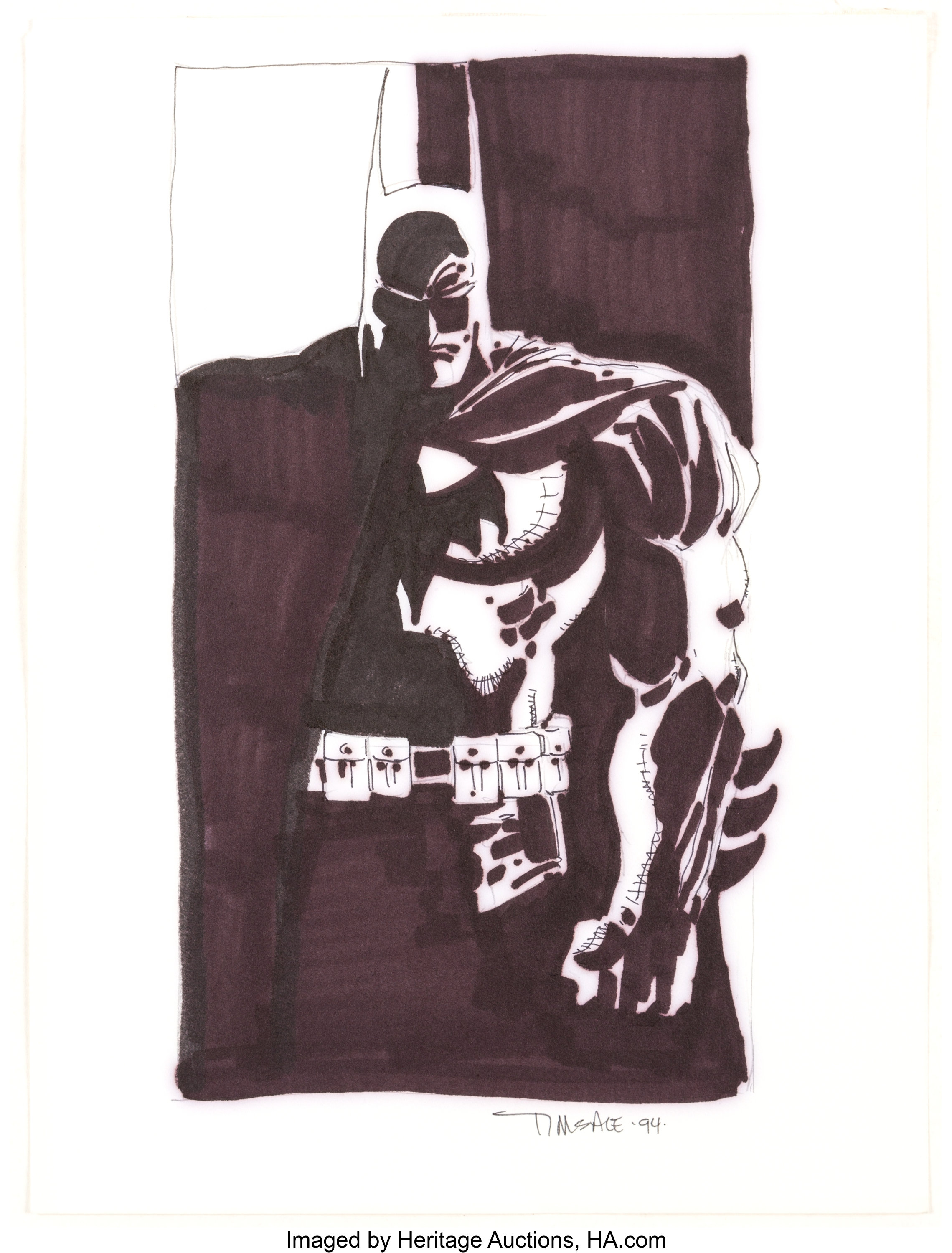 Tim Sale - Batman Illustration Original Art (1994).... Original | Lot  #11546 | Heritage Auctions