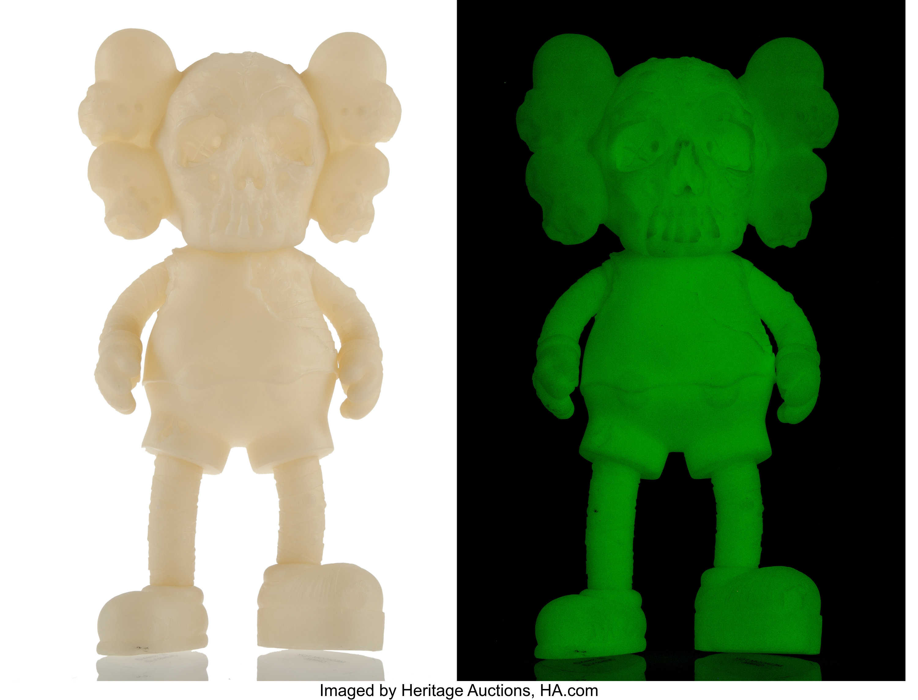 KAWS X Pushead. Companion (Glow in the Dark), 2005. Cast vinyl