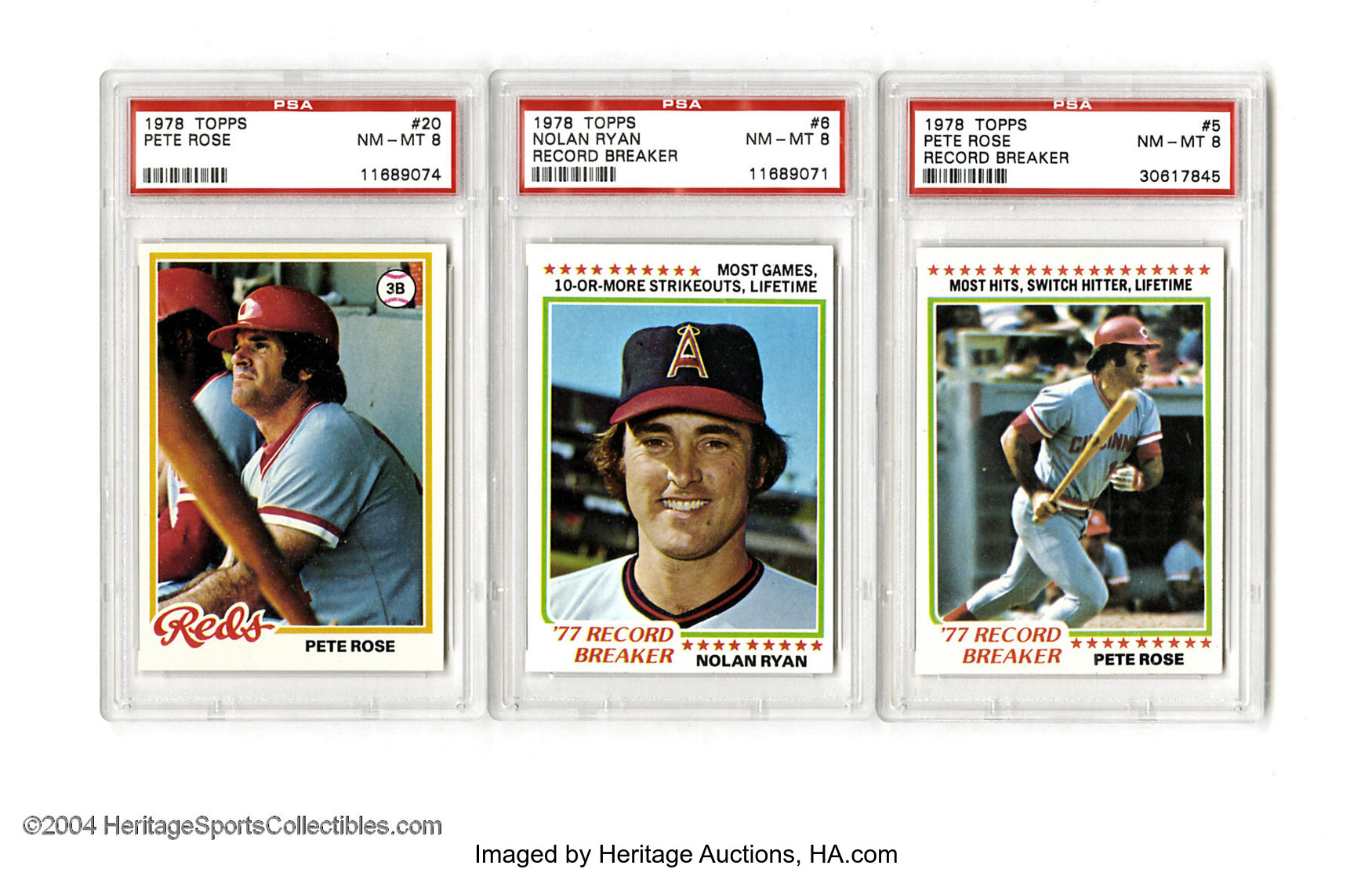 1978 TOPPS NM/MT PSA 8 Lot of 5. Includes #5 Pete Rose ... Baseball | Lot  #10091 | Heritage Auctions