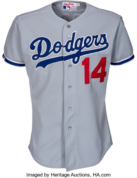 1988 Mike Scioscia Game Worn Los Angeles Dodgers Jersey. , Lot #57127