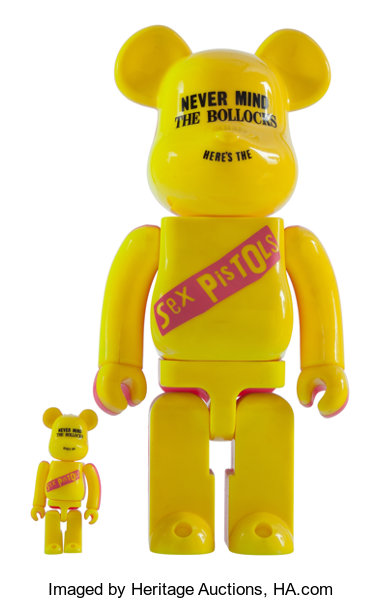 BE@RBRICK X Sex Pistols. Sex Pistols 400% and 100% (Yellow/Pink