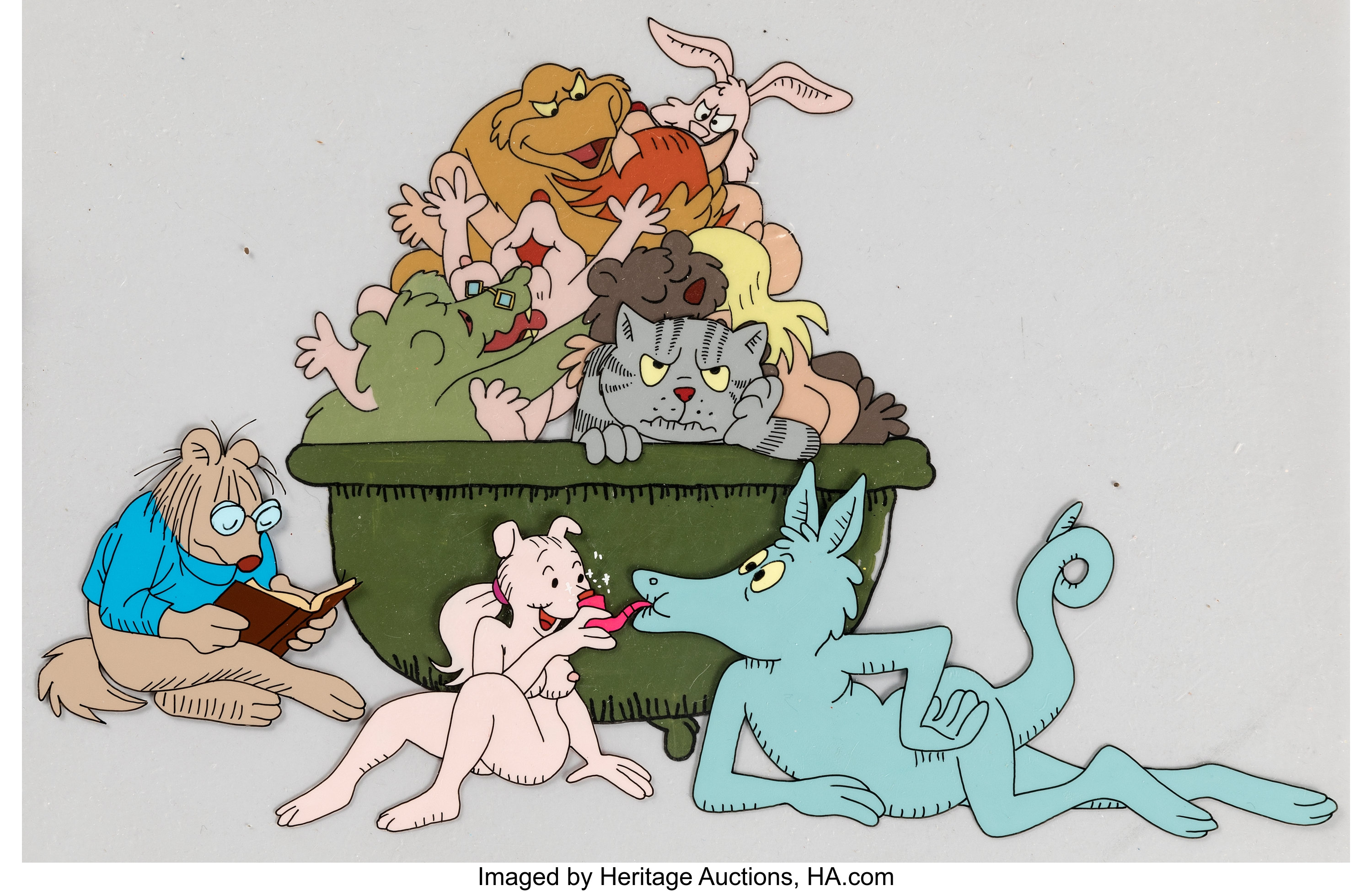 Fritz the Cat Bathtub Orgy Production Cel Setup (Ralph Bakshi, | Lot #98086  | Heritage Auctions