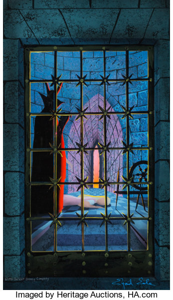 Premium Photo  A stained glass painting of a sleeping beauty from