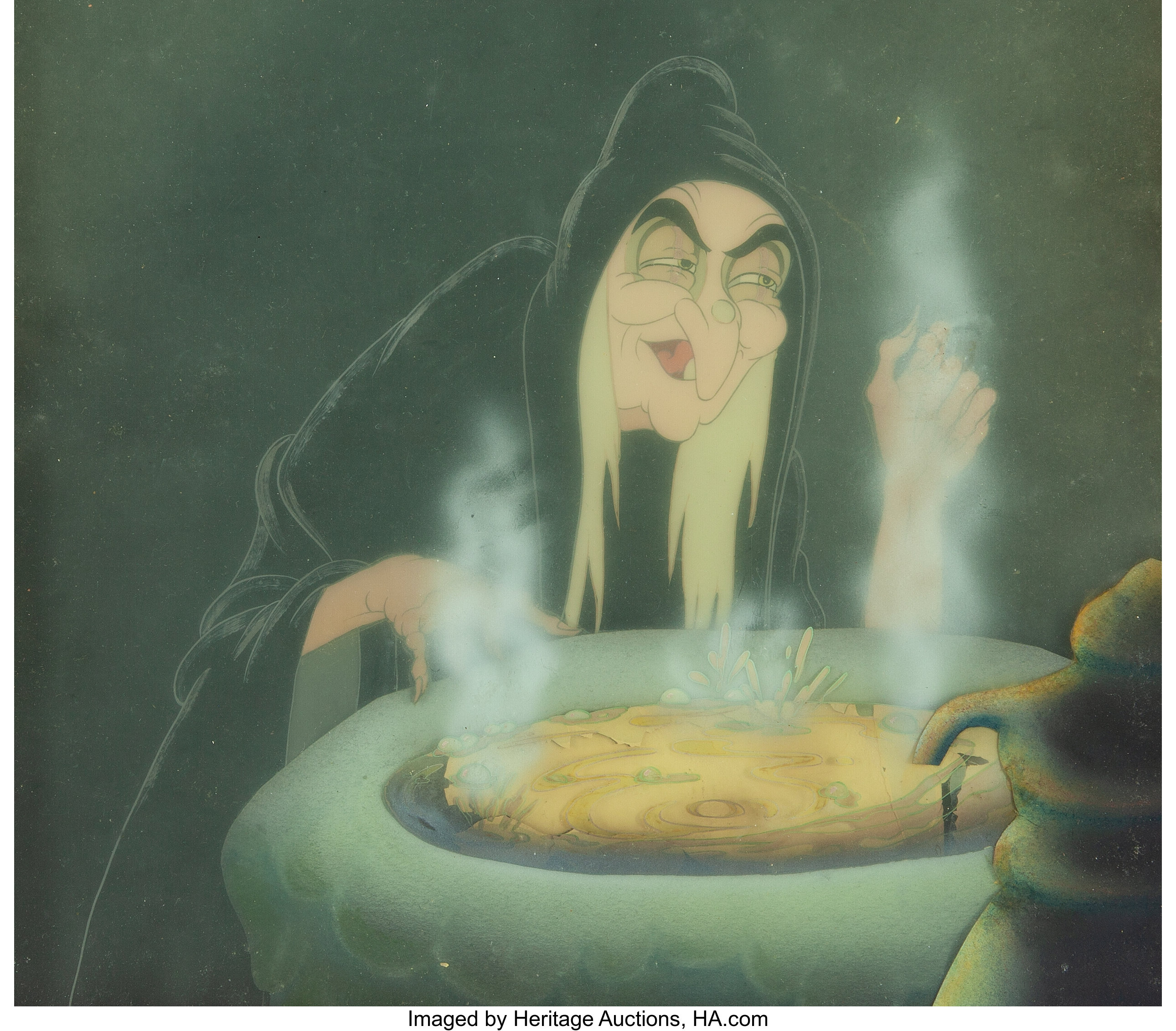 Snow White And The Seven Dwarfs Old Hag Production Cel Courvoisier Lot 98516 Heritage Auctions 