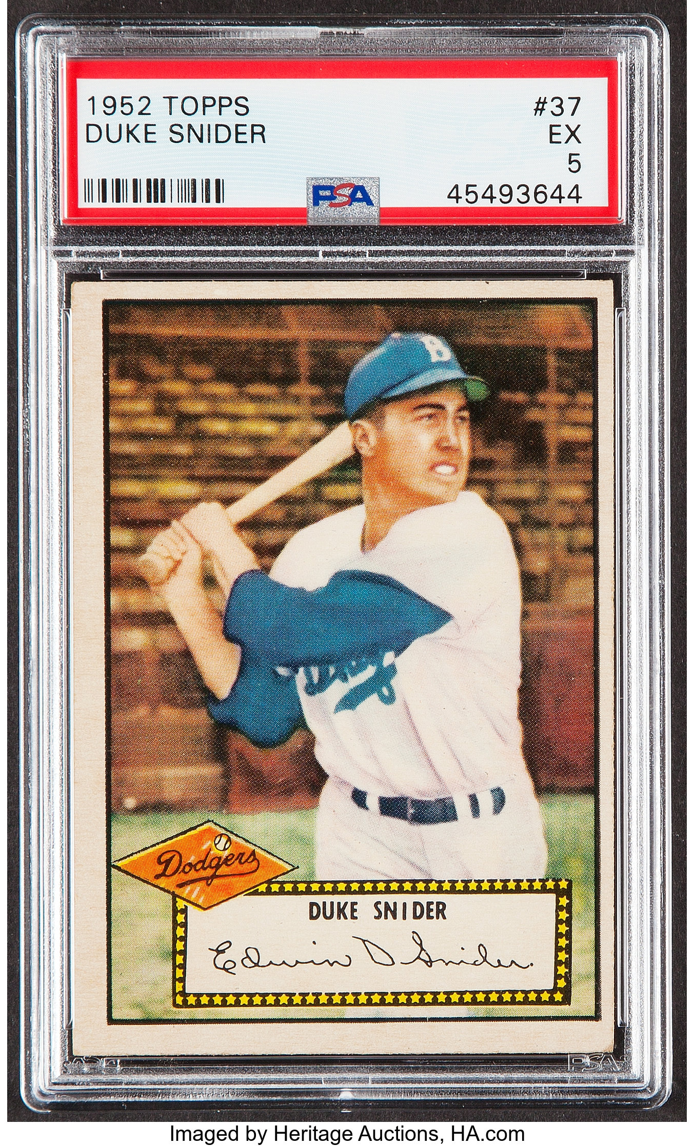 1952 TOPPS DUKE SNIDER RED BACK