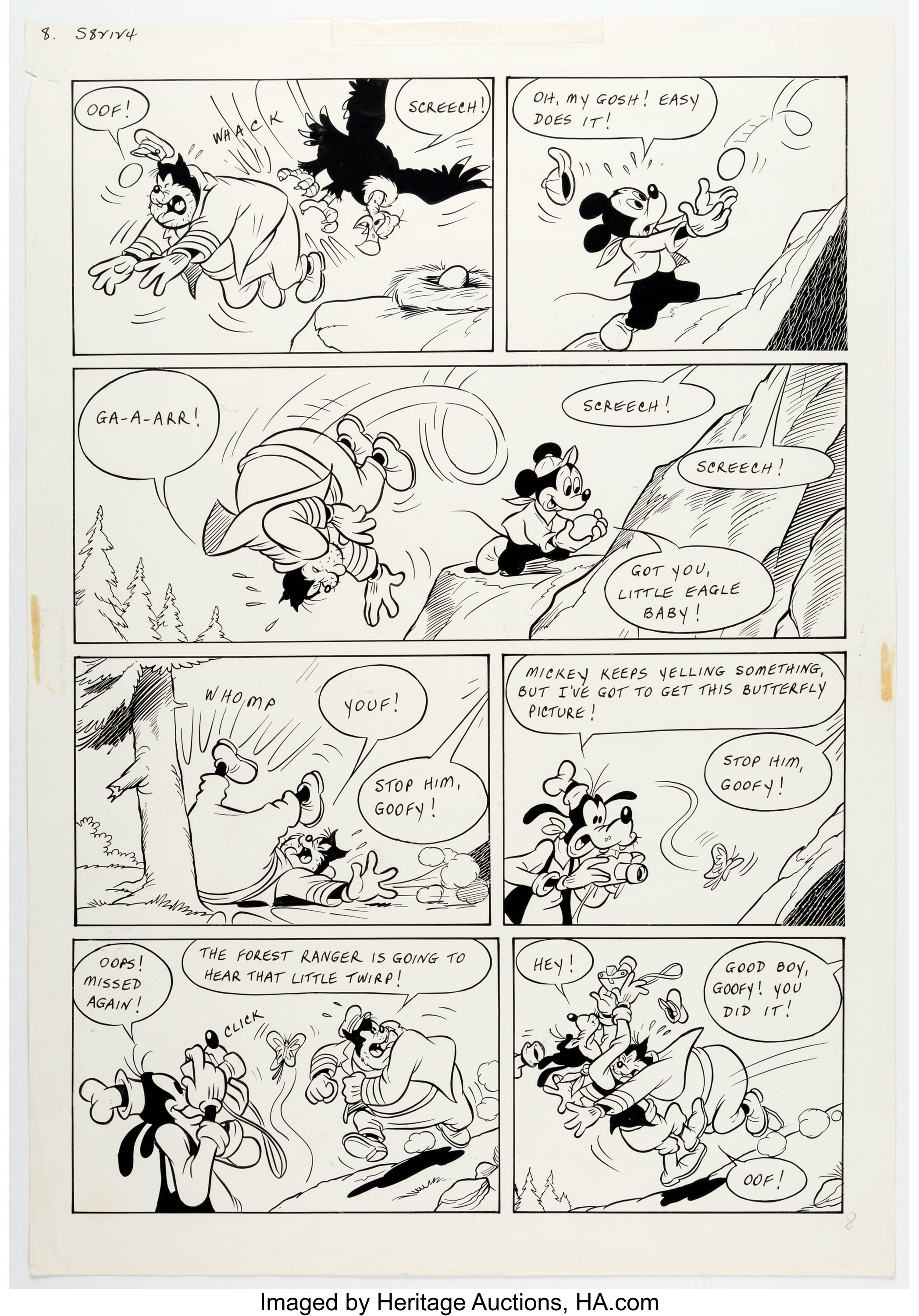 Foreign Disney Artist - Mickey Mouse and Goofy Comic Story Page 8