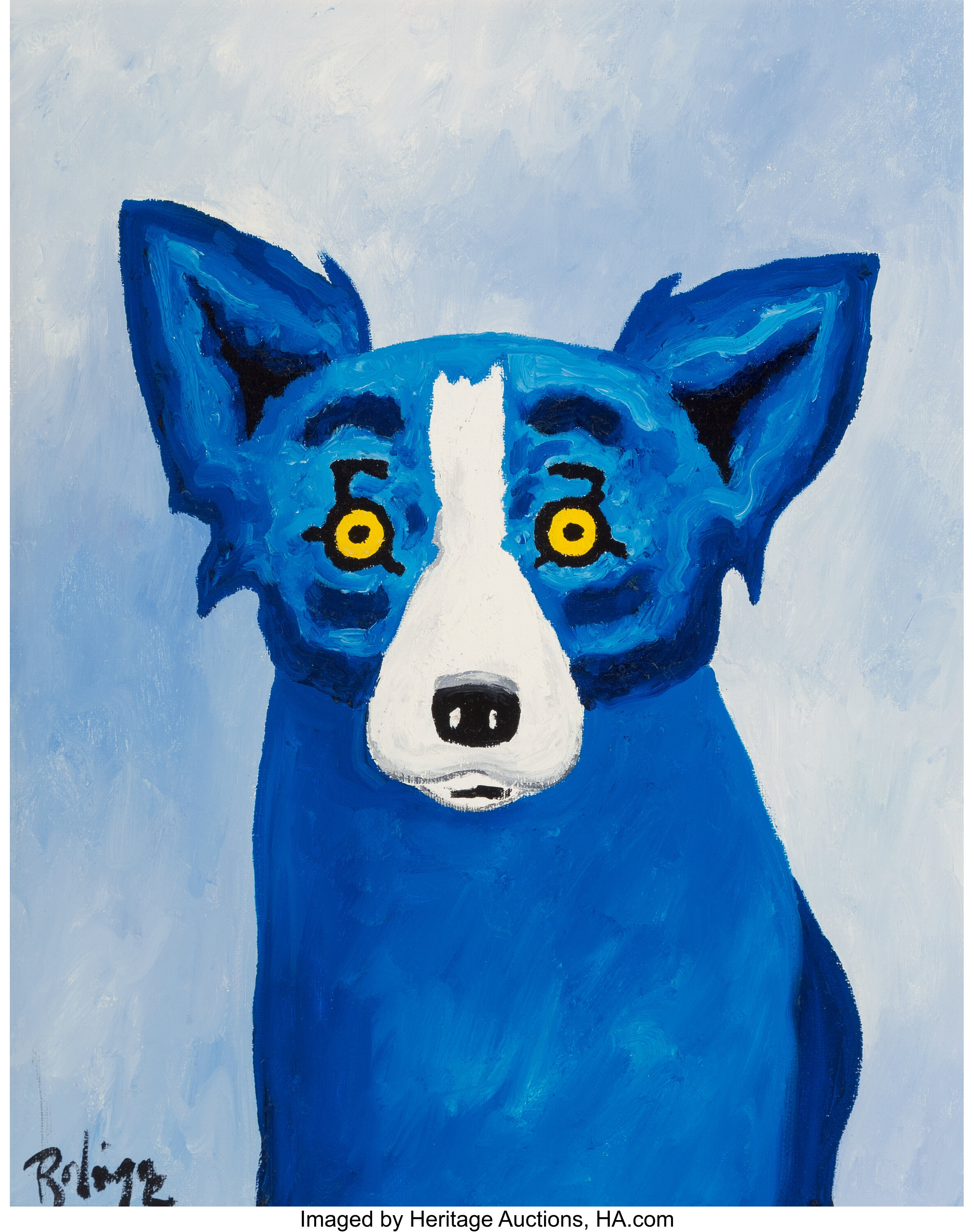 how many blue dog paintings are there