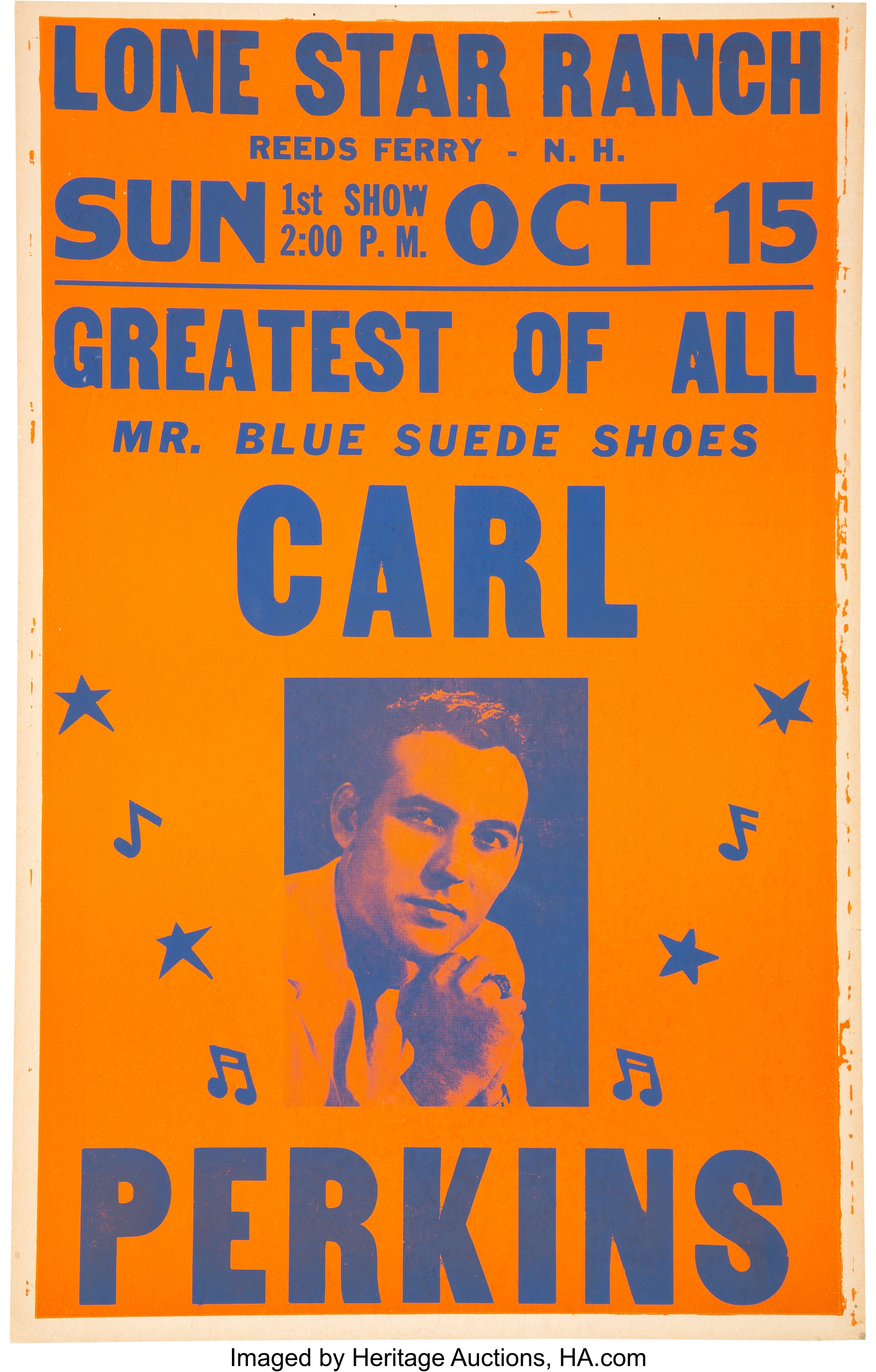 Carl Perkins 1961 Mr Blue Suede Shoes Boxing Style Concert Lot 134 Heritage Auctions