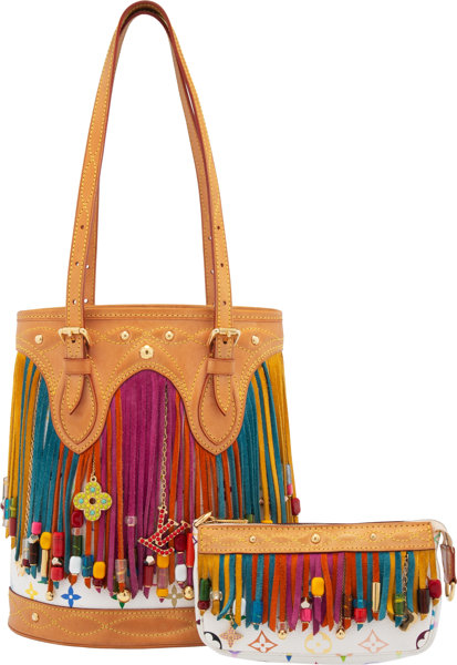 Authentic Rare Louis Vuitton Speedy Tote Multicolor Fringe Bag