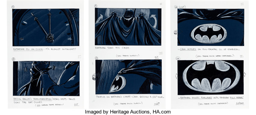 Batman Storyboards Original Art Group of 6 (Warner Brothers, | Lot #98077 |  Heritage Auctions