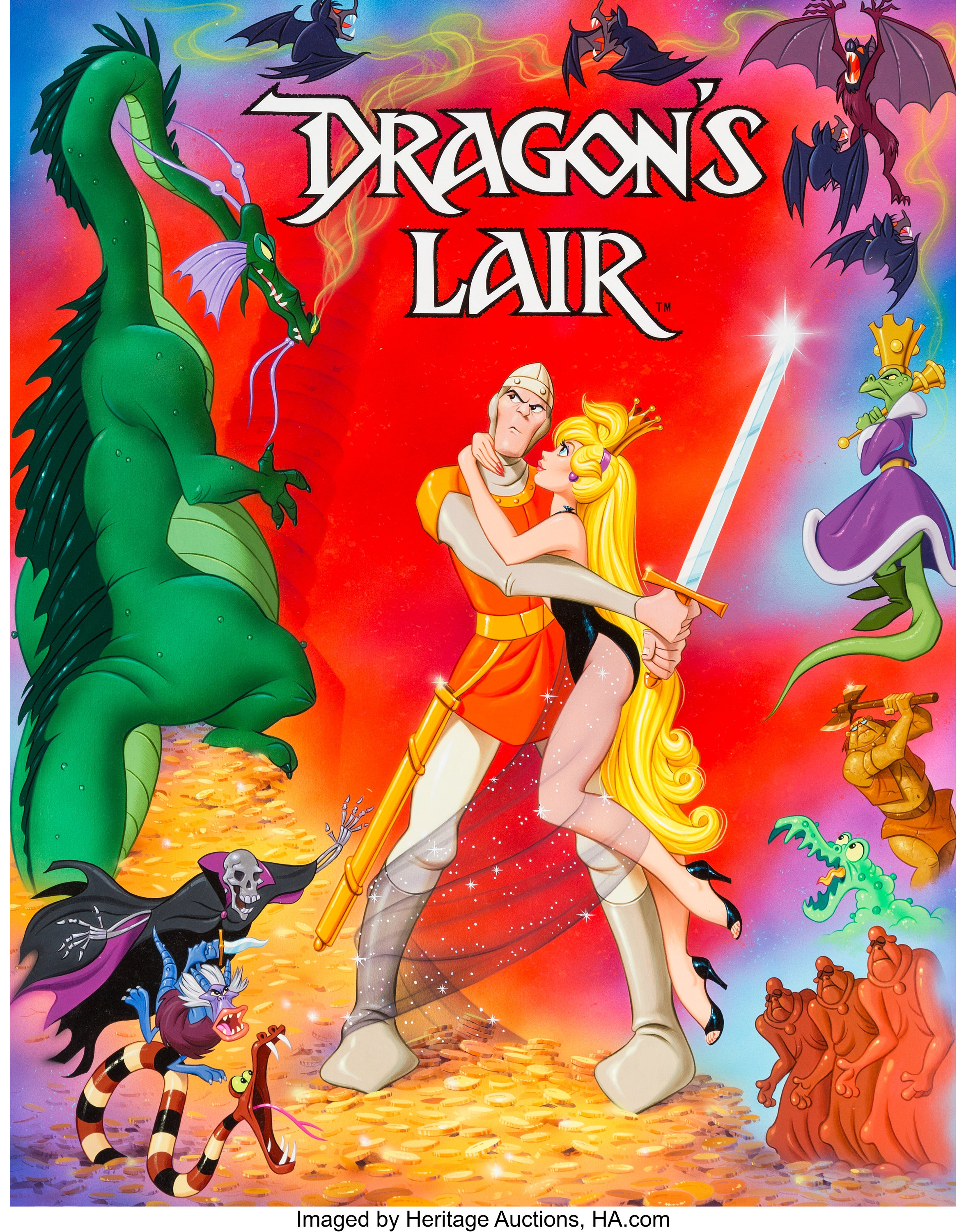 Dragon S Lair Promotional Poster Original Art Don Bluth 19 Lot 910 Heritage Auctions