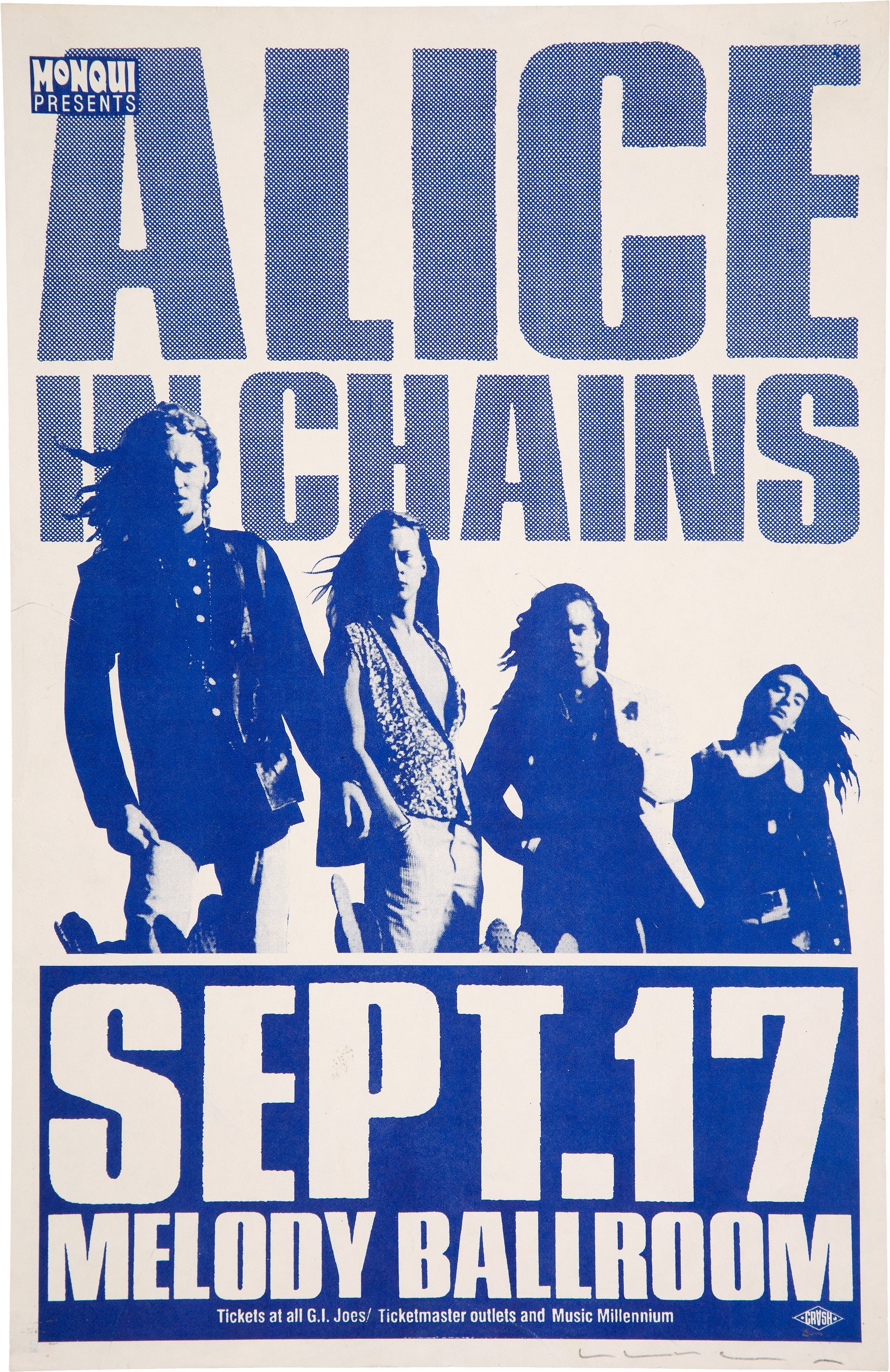 Alice in Chains 1992 Portland Concert Poster Signed by Designer, Lot  #89631