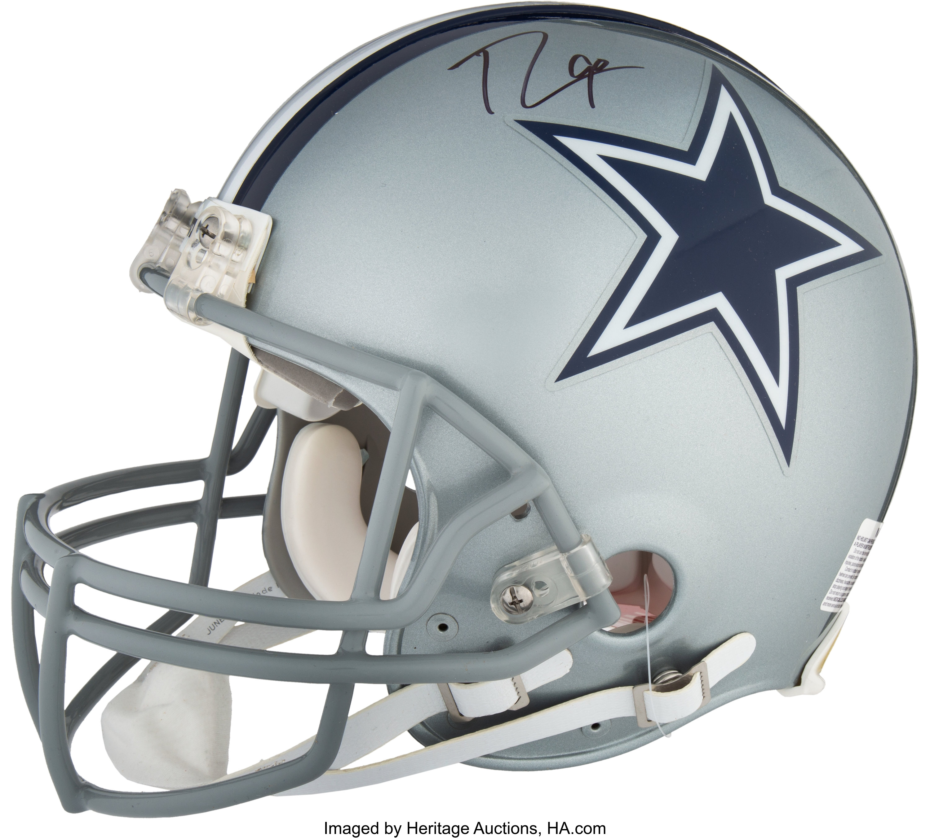 DeMarcus Lawrence Signed Dallas Cowboys Helmet. Football