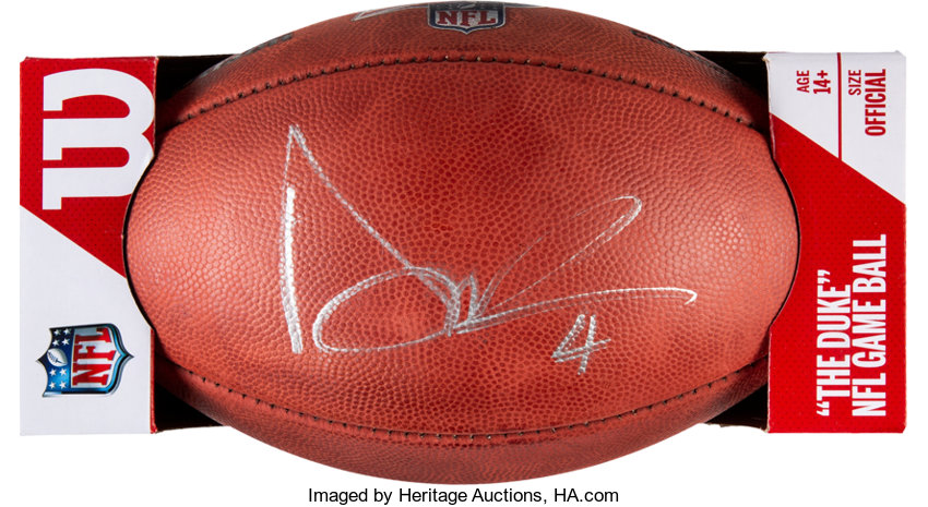 Dak Prescott Signed NFL Football. Football Collectibles Balls