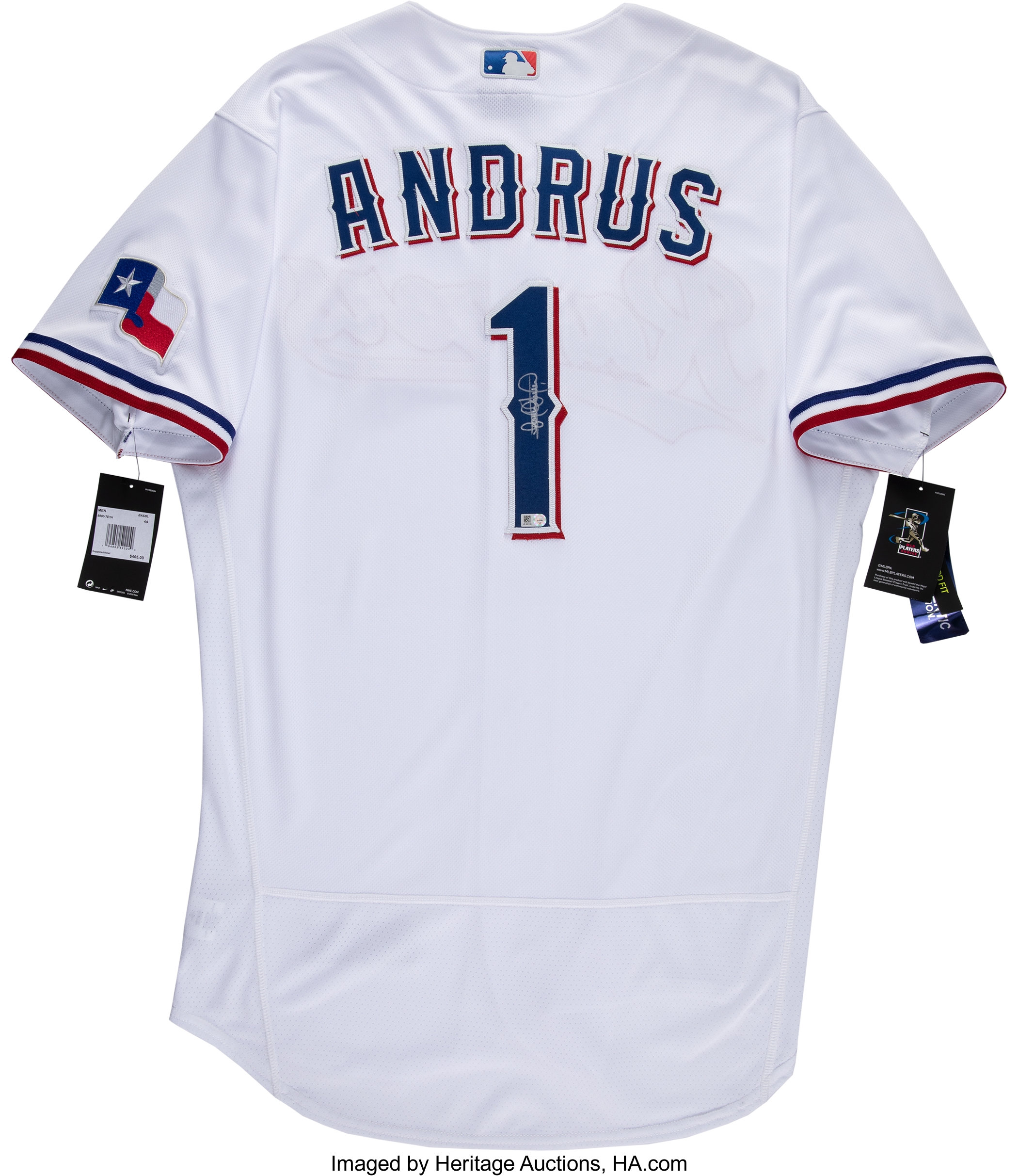 Elvis Andrus 2022 Team Issued Grey Road Jersey - Size 46