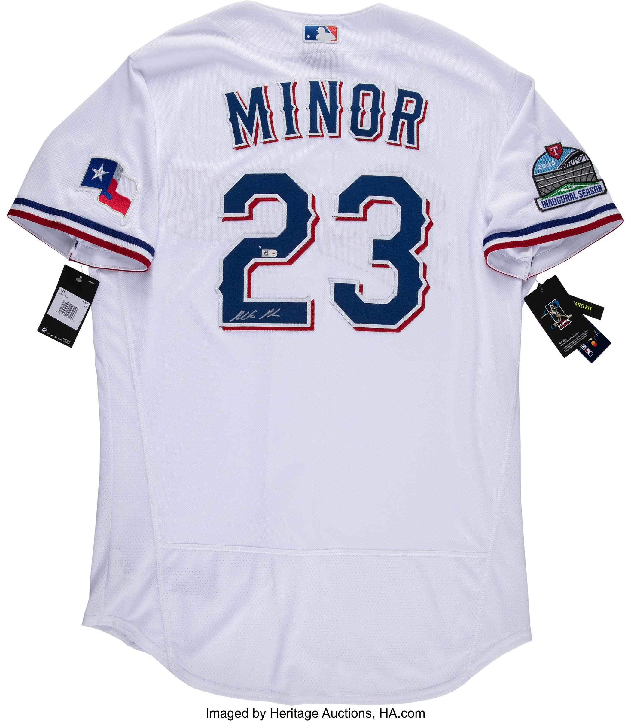 Mike Minor Signed Texas Rangers Jersey. Baseball Collectibles, Lot #22