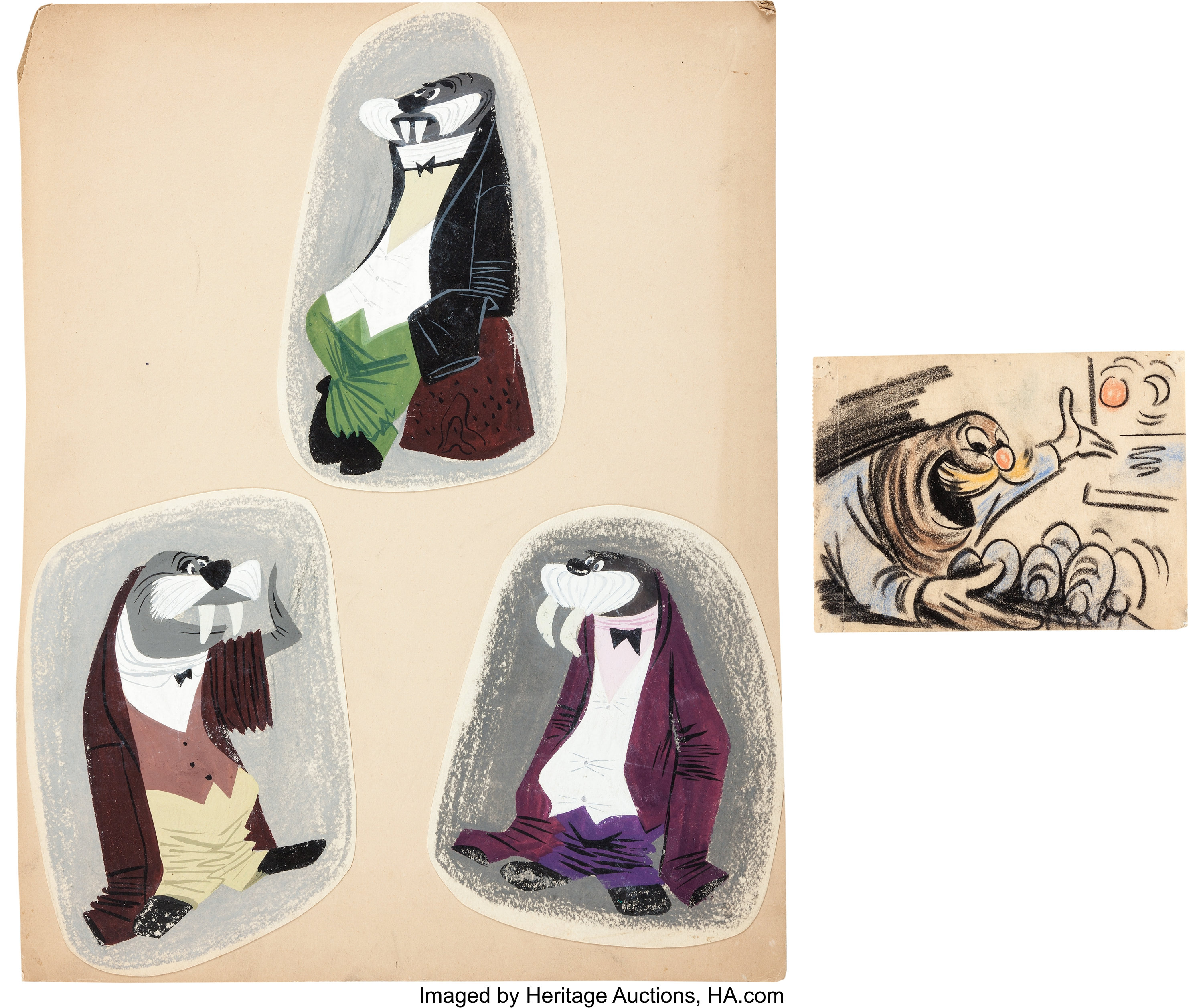 Mary Blair Alice in Wonderland Walrus Character Design Paintings | Lot  #98429 | Heritage Auctions