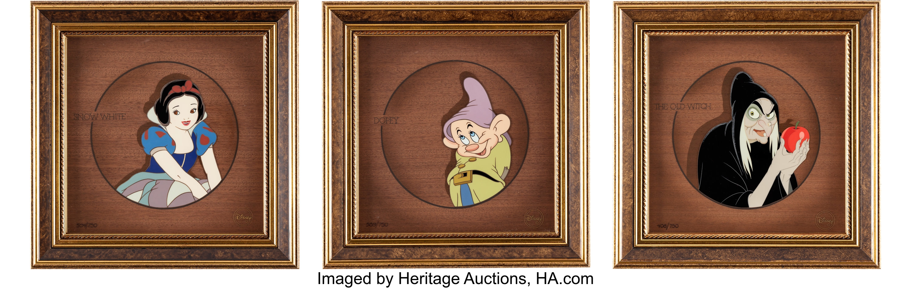 Snow White and the Seven Dwarfs Disney Portrait Gallery Series | Lot ...
