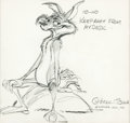 Wile E. Coyote Sketch Original Art by Chuck Jones (Warner Brothers ...