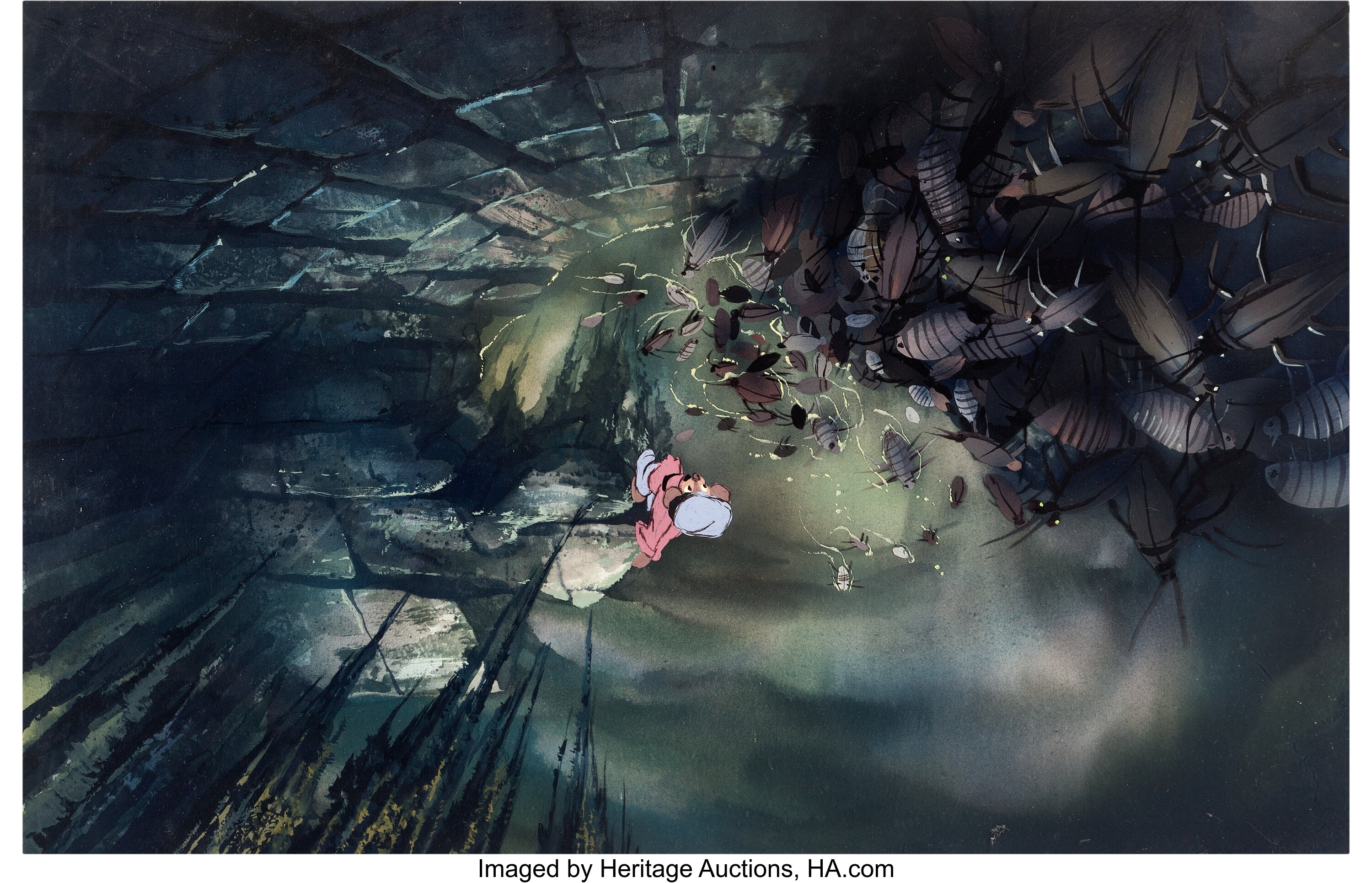 An American Tail Fievel Mousekewitz Color Key Art with Cel Overlay ...