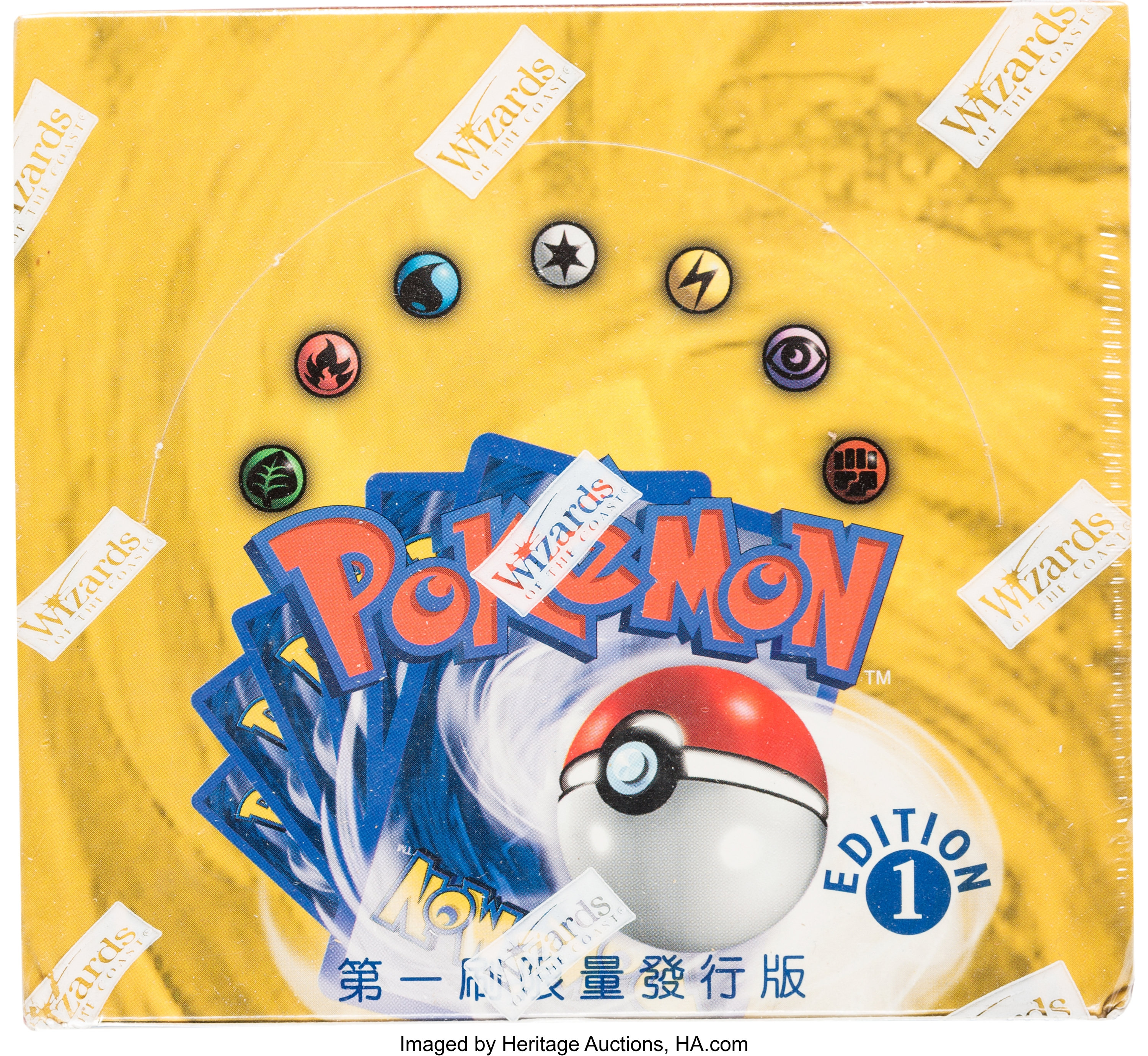 Sealed box of first-edition Pokémon card game boosters goes on auction for  £200,000