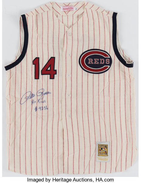 Pete Rose Signed Cincinnati Reds Jersey.  Autographs Jerseys, Lot  #43208