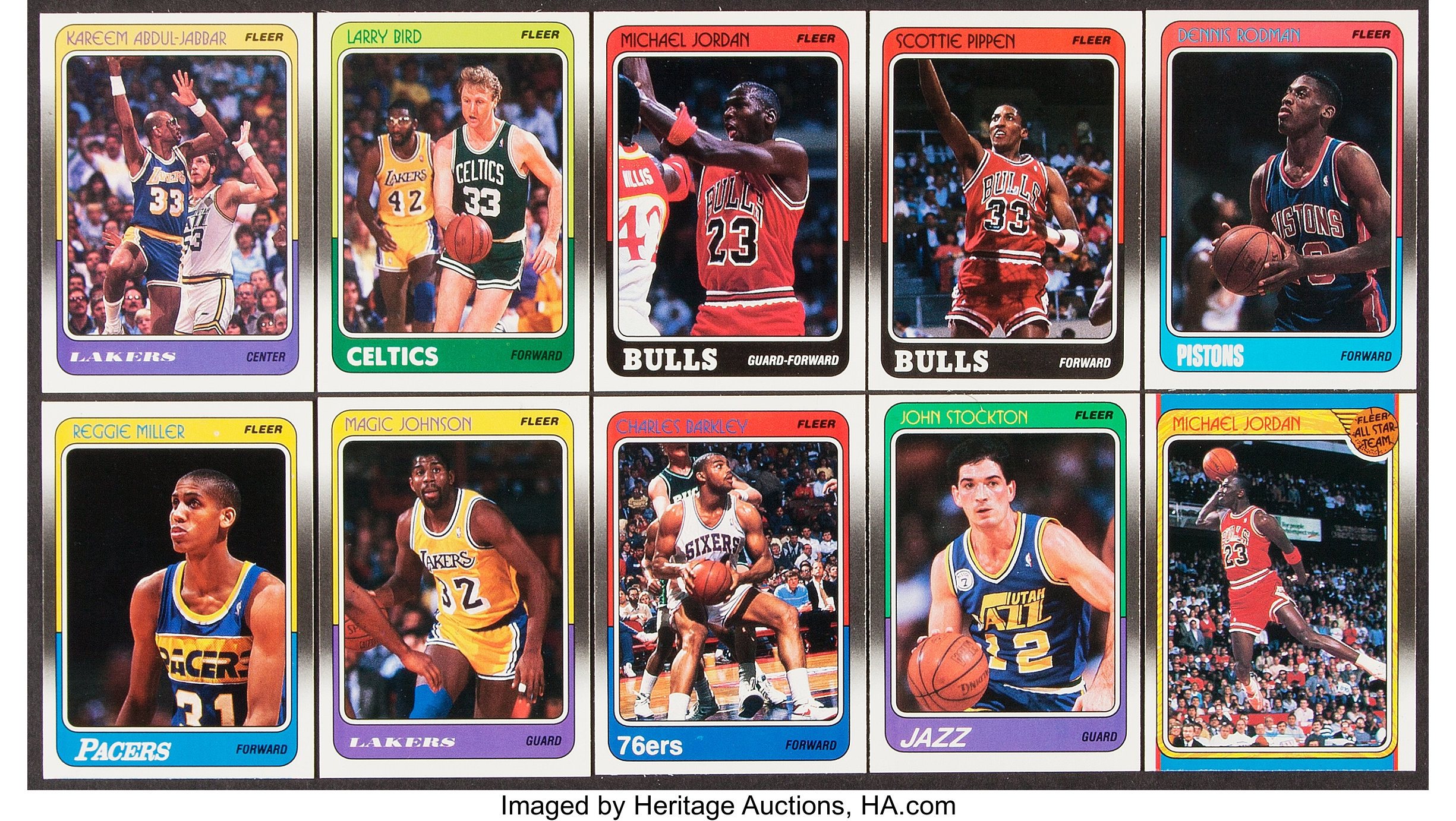 1988 Fleer Basketball Complete Set (132) plus Stickers (11). ... | Lot ...