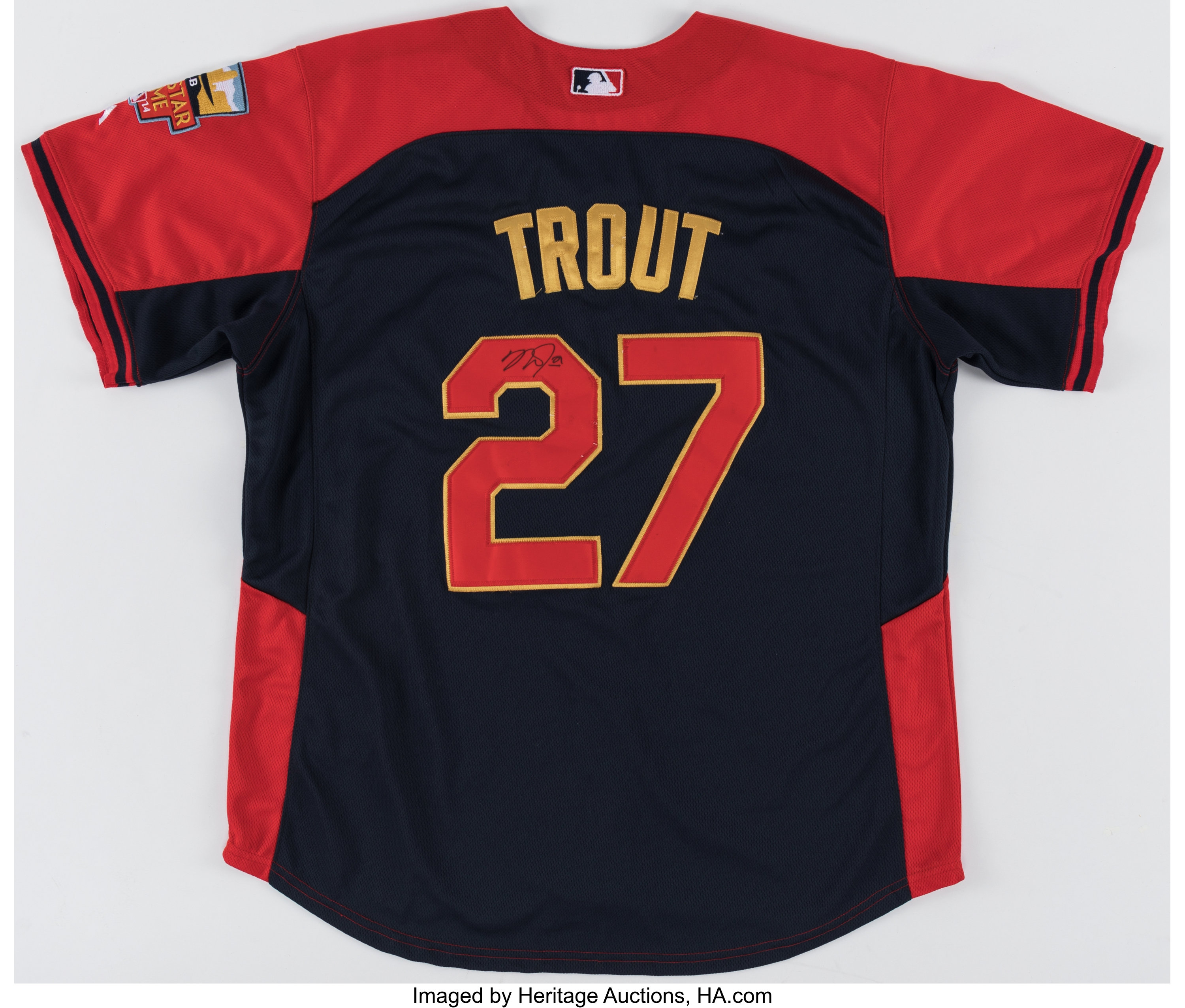 2014 Mike Trout Signed All-Star Jersey. Autographs Jerseys, Lot #43209
