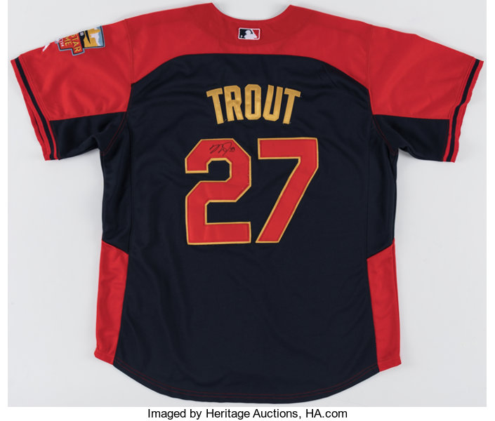 2014 Mike Trout Signed All-Star Jersey. Autographs Jerseys