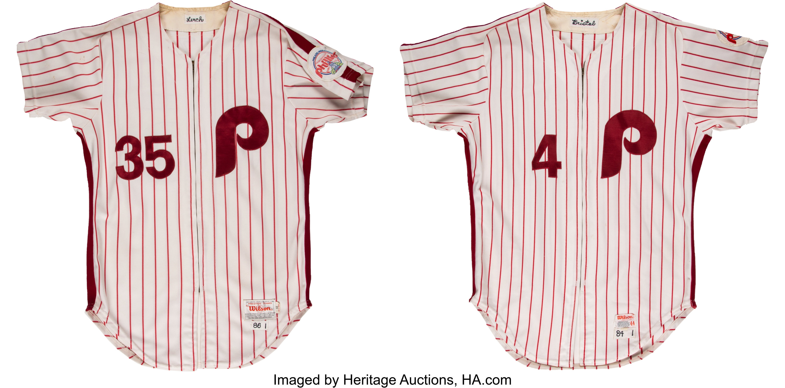 1984-86 Game Worn Philadelphia Phillies Jerseys Lot of 2., Lot #57955