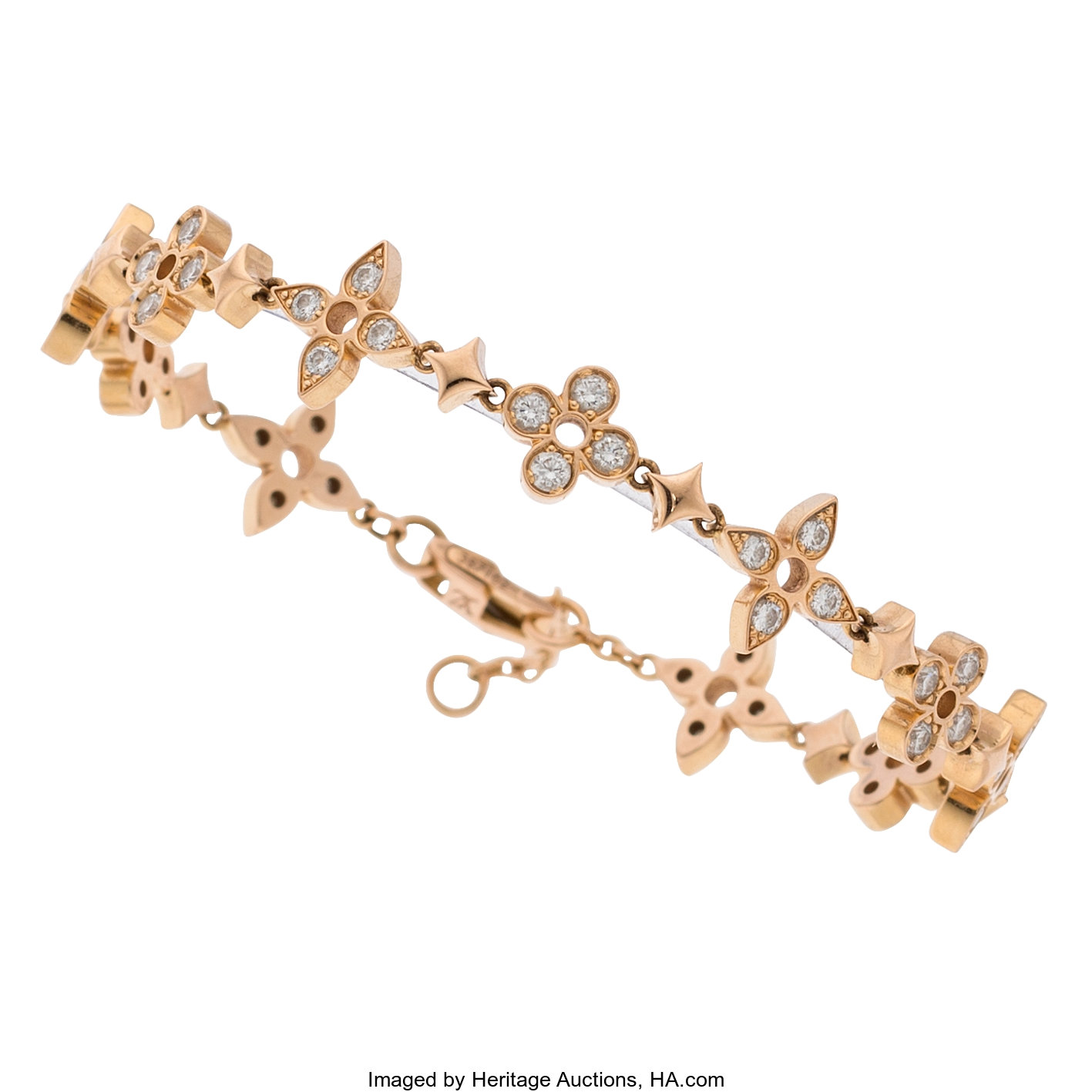 Louis Vuitton Rose Gold Diamond Bracelet Set